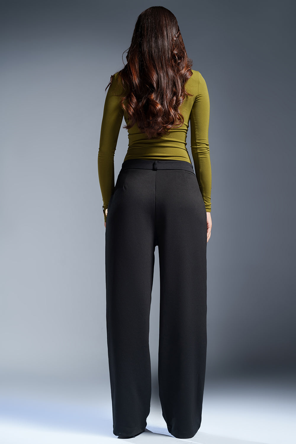 Piano Black Women's Textured Korean Pants