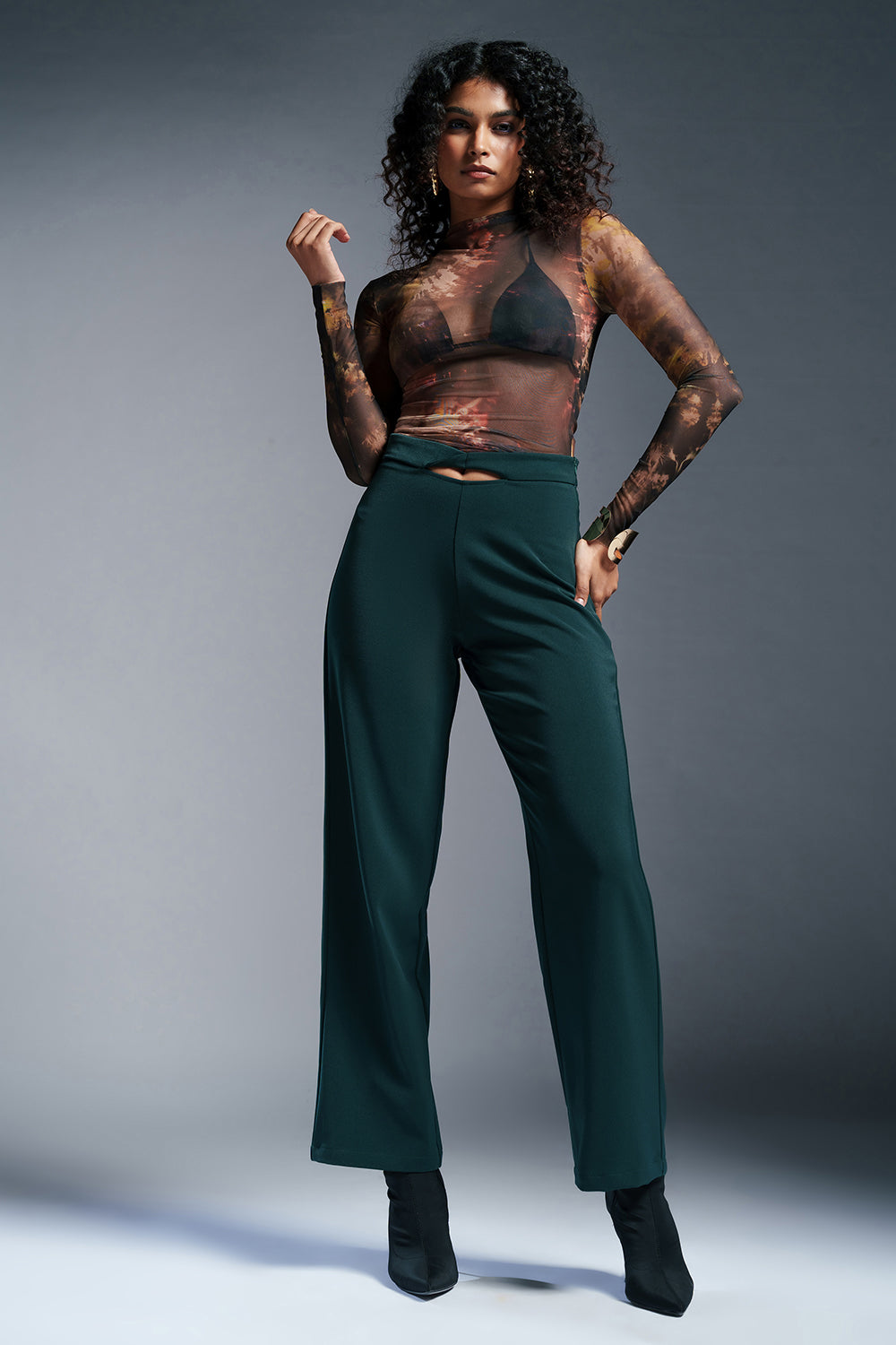 Emerald Bay Twisted Waist Korean Pants