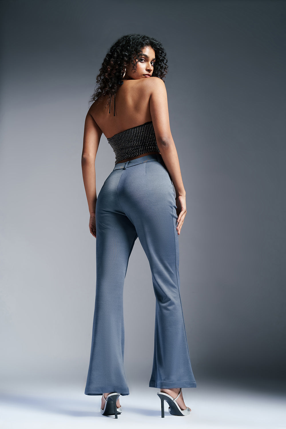 Storm Blue Bootcut Korean Pants