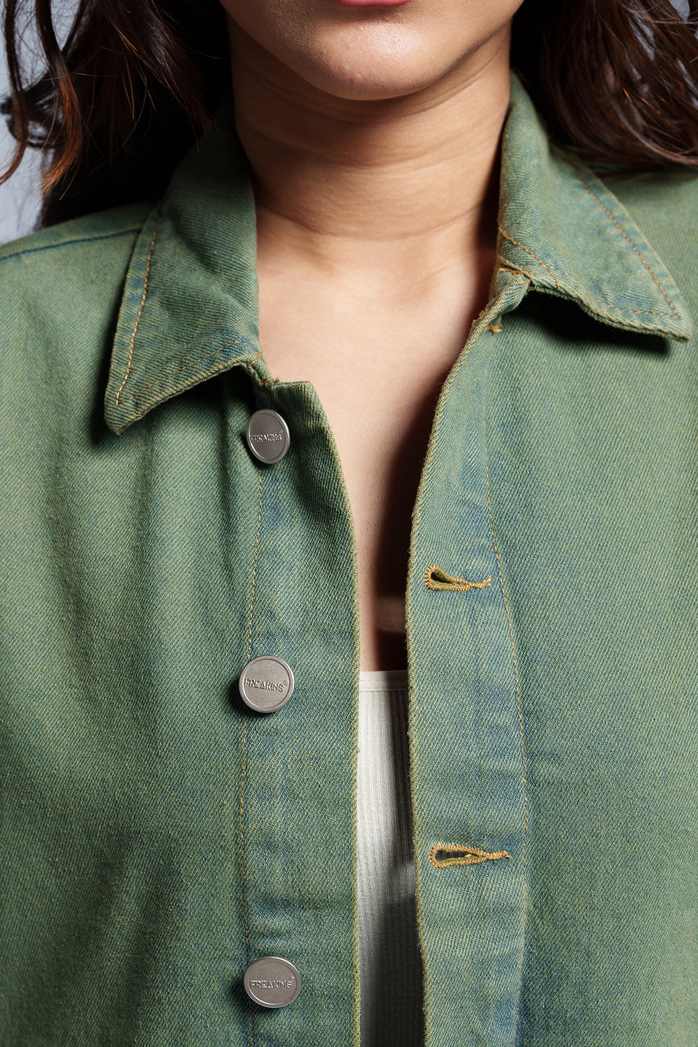 Mossy Mint Denim Jacket