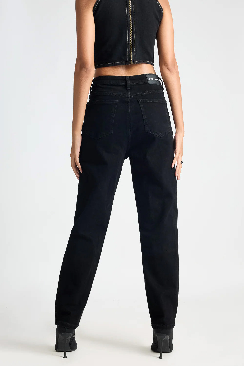 Midnight Black High Waisted Women's Slim Jeans