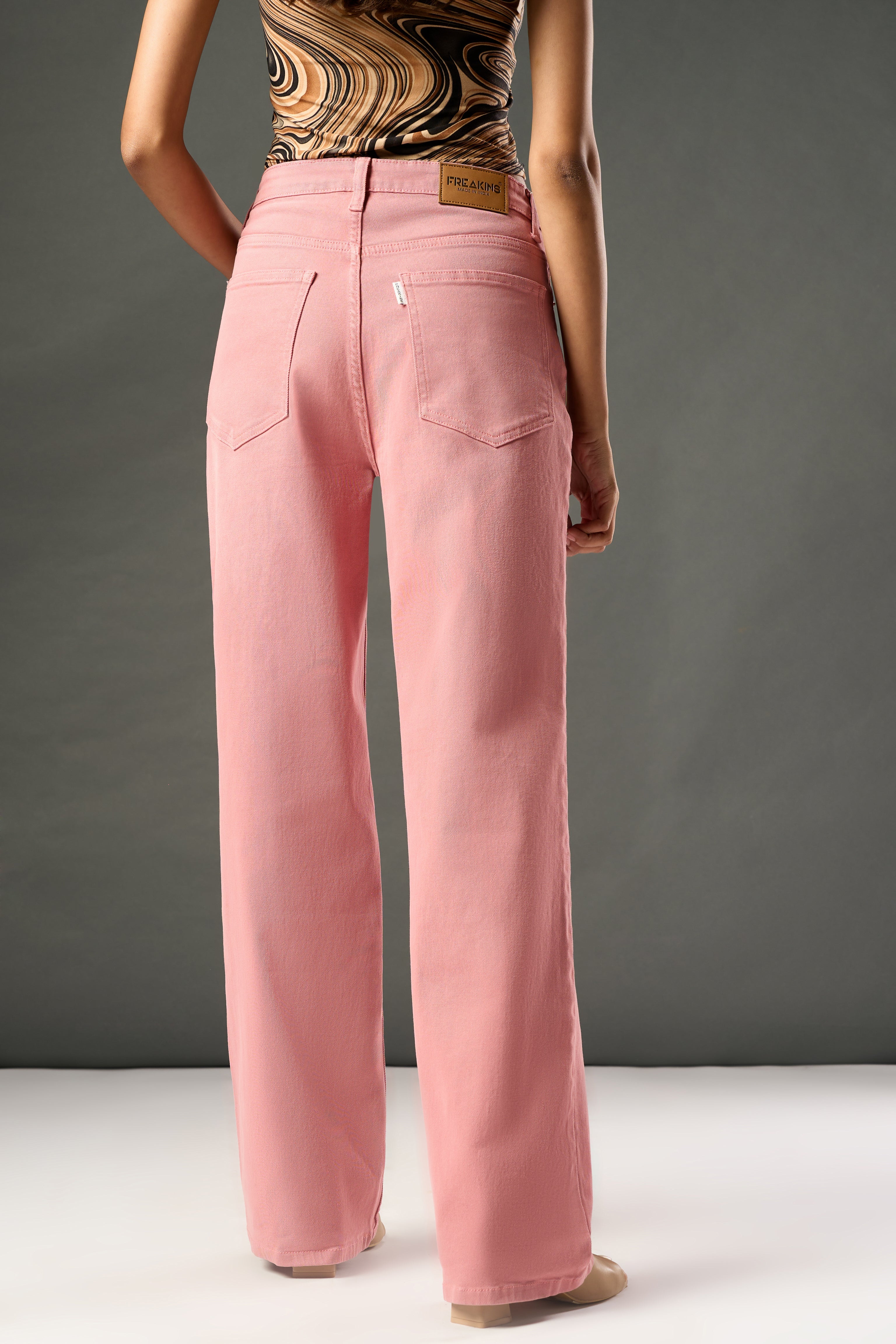 Sakura Pink Straight Fit Jeans