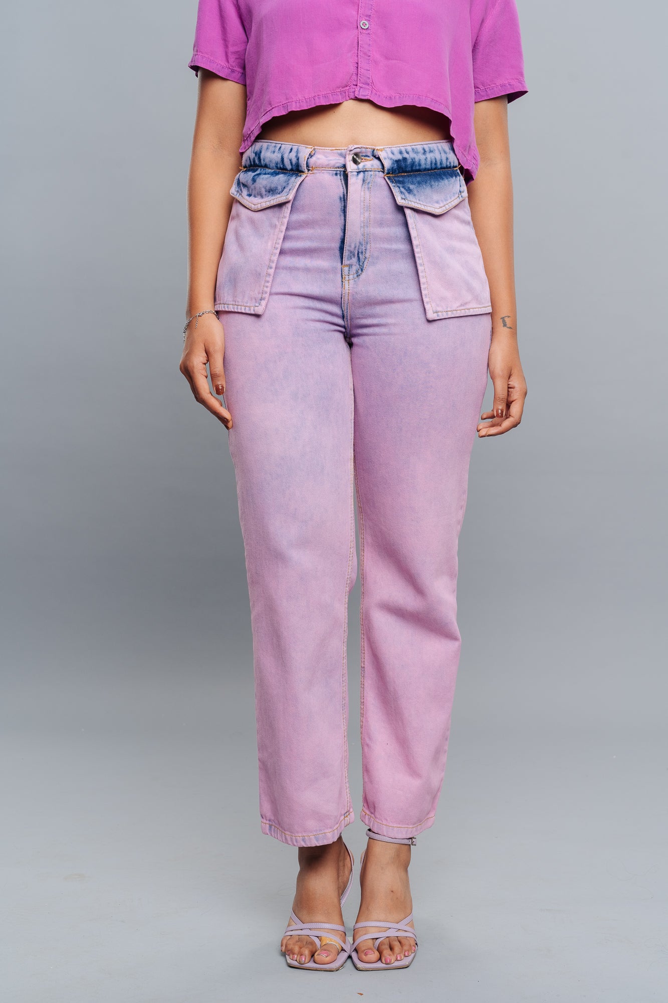 Candy front pocket straight jeans