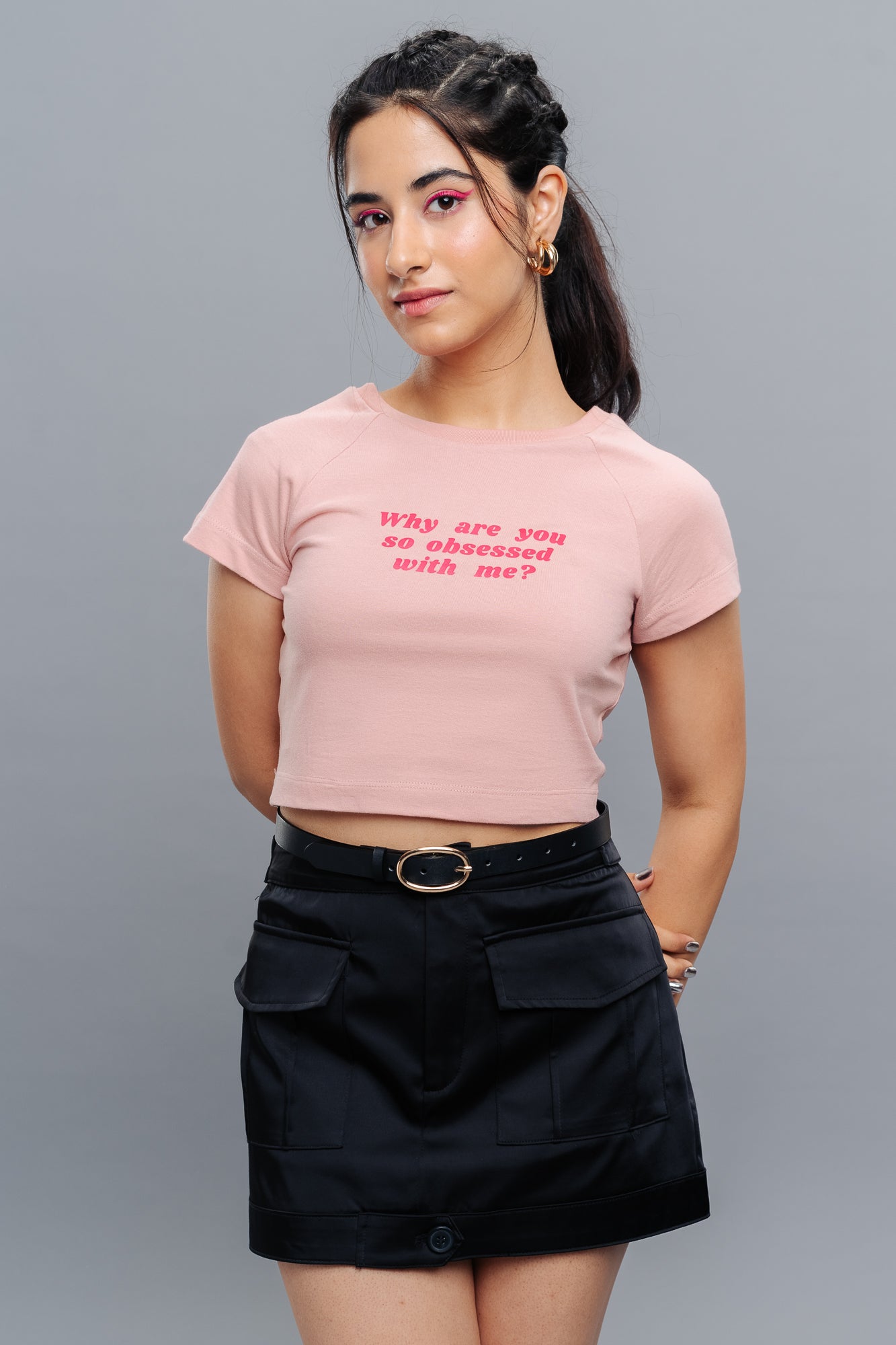 Obsessed peach baby tee