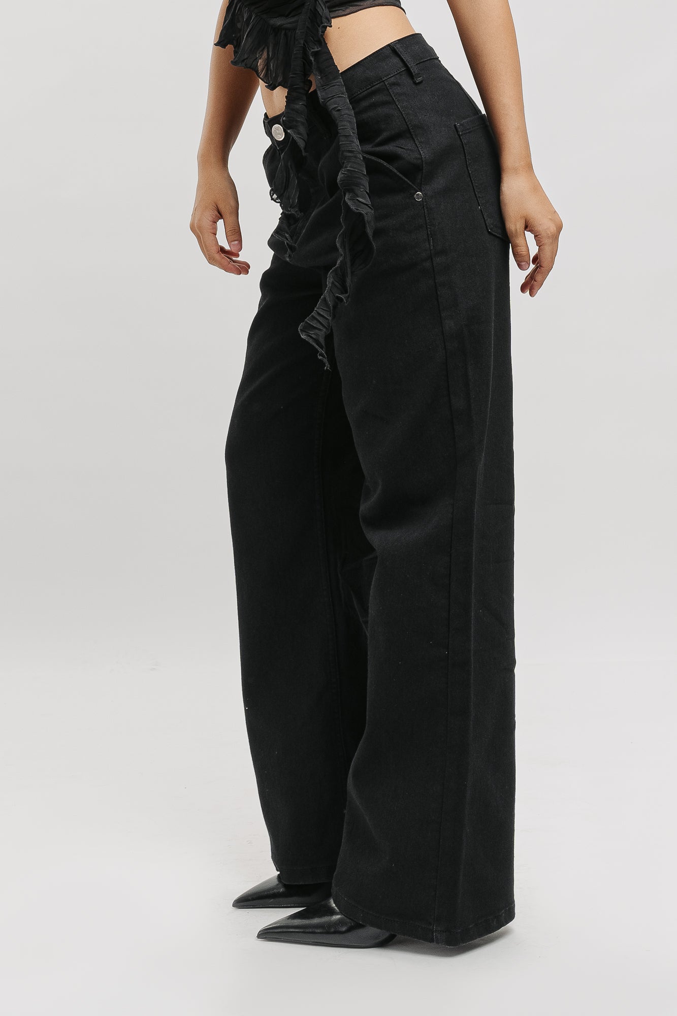 Glassons Womens Size 8 Bootcut Wide Leg Pants Black RRP:$59.99(s)