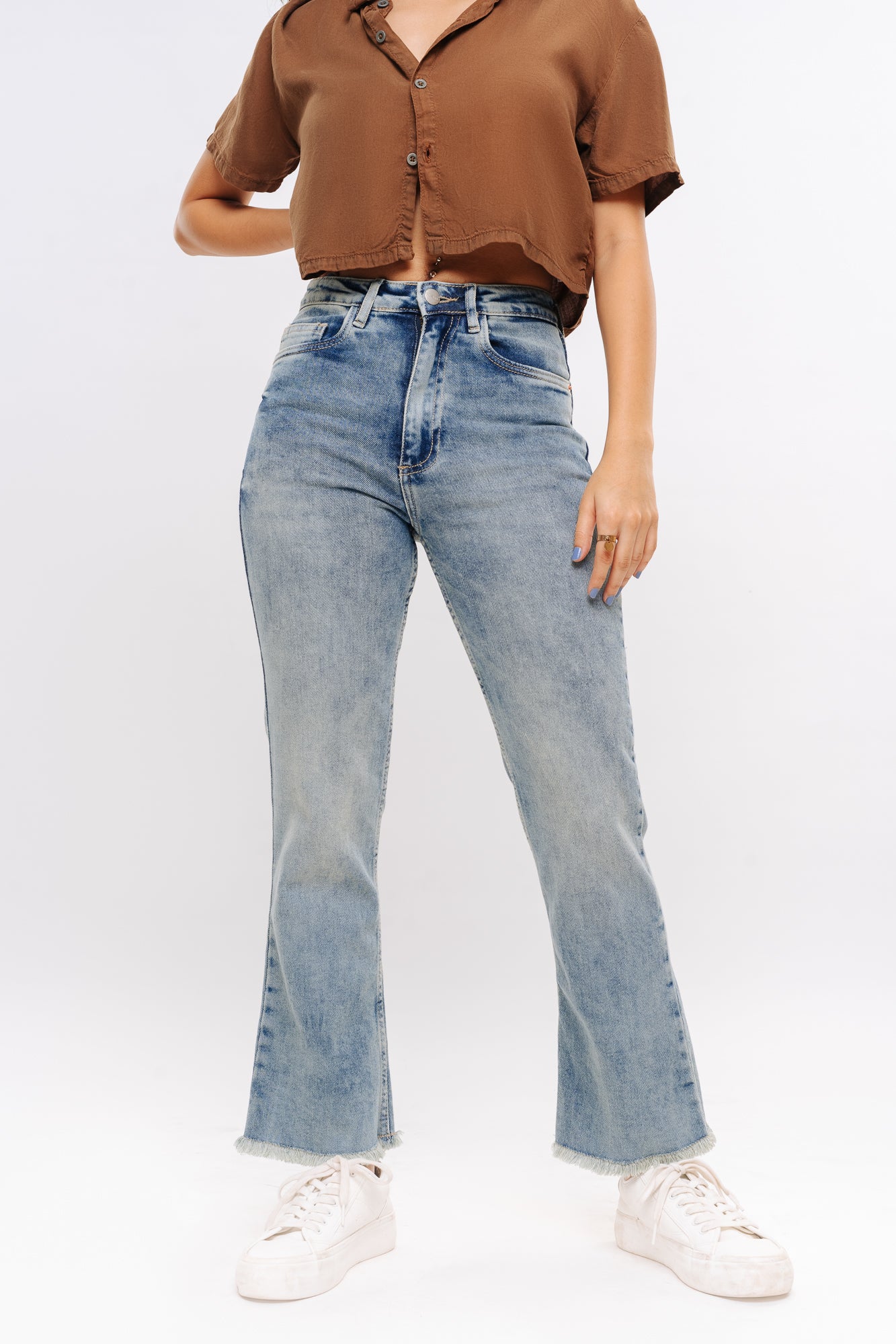 RETRO CROPPED BOOTCUT JEANS
