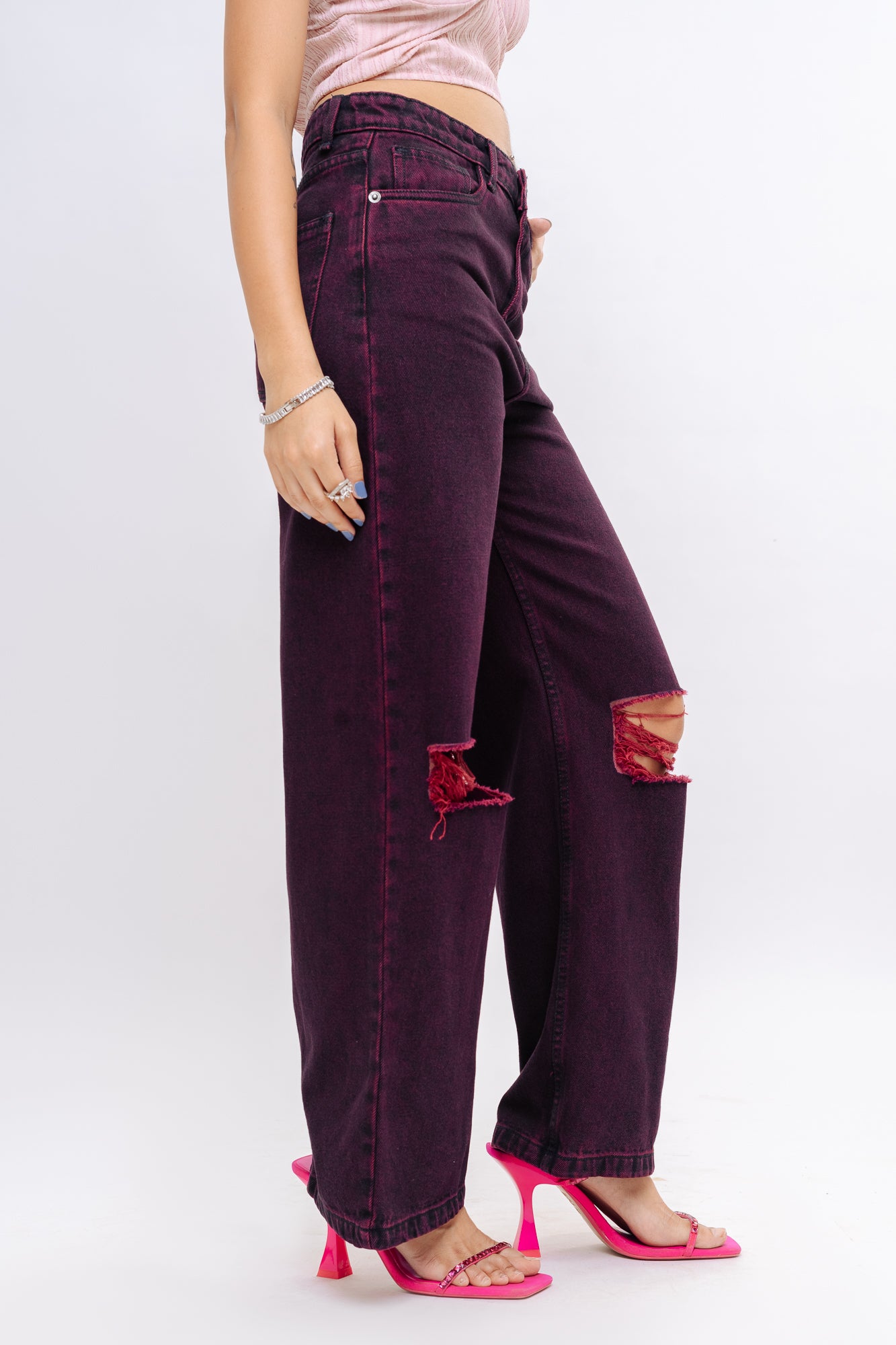 CLARET RED STRAIGHT PANT