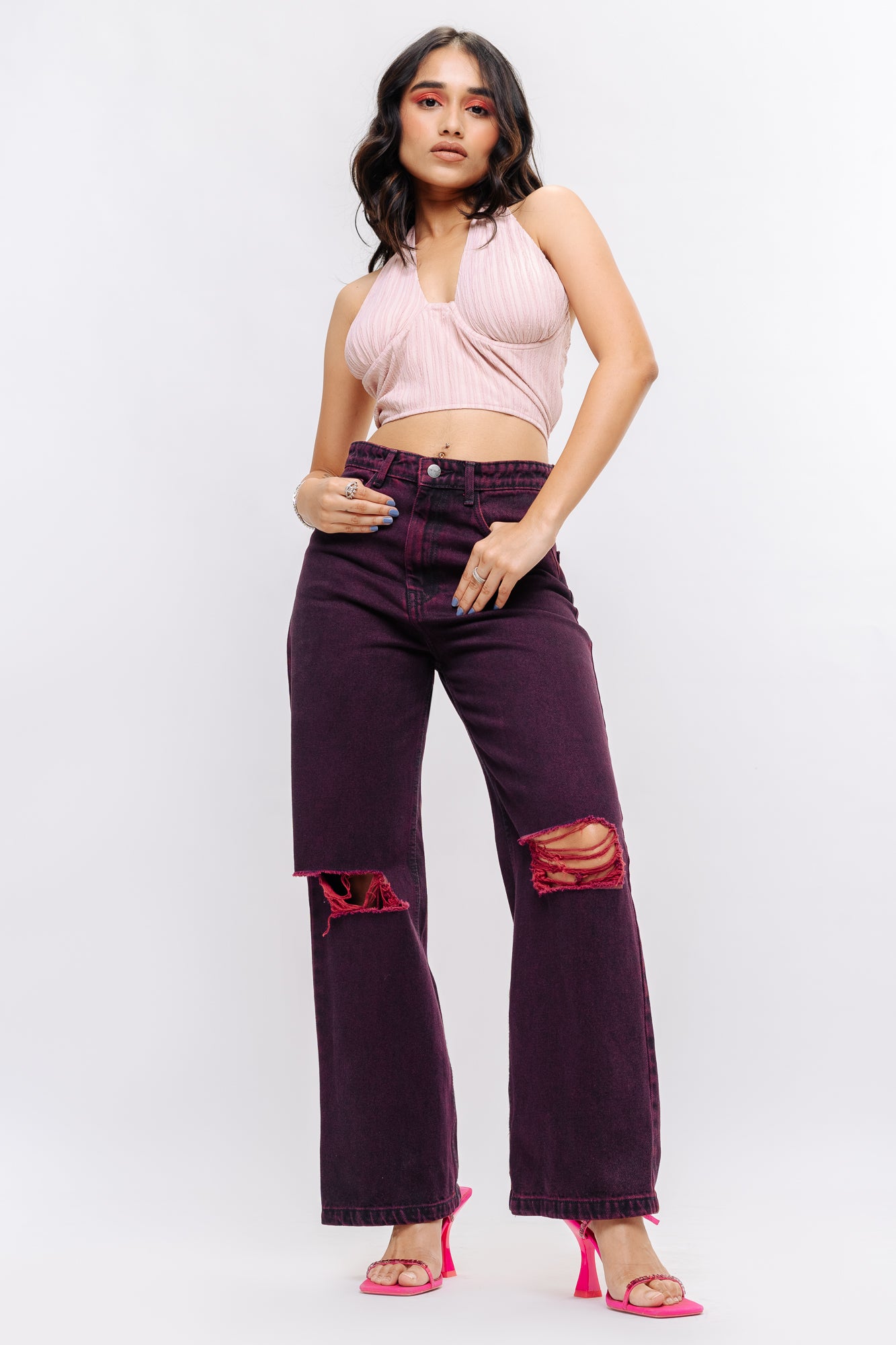 CLARET RED STRAIGHT PANT