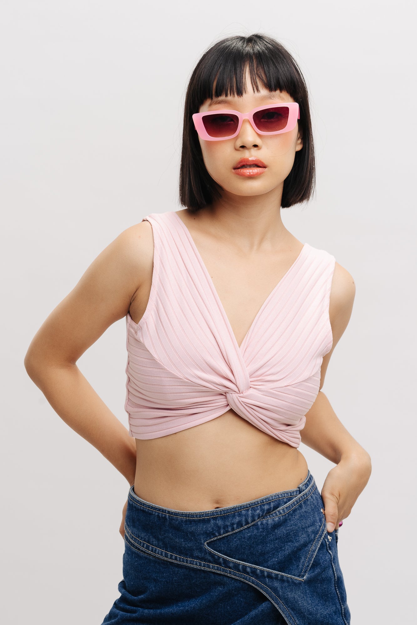 Pink Tie-Knot Top