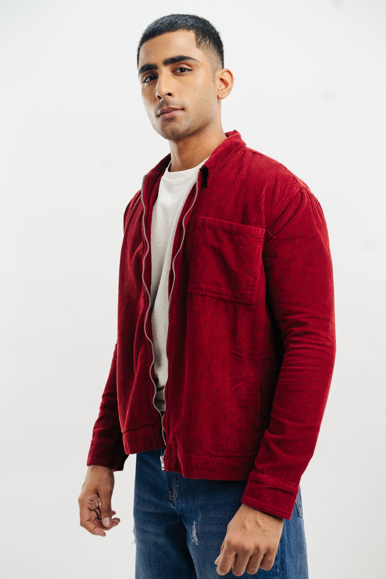 Mens red 2025 cord jacket