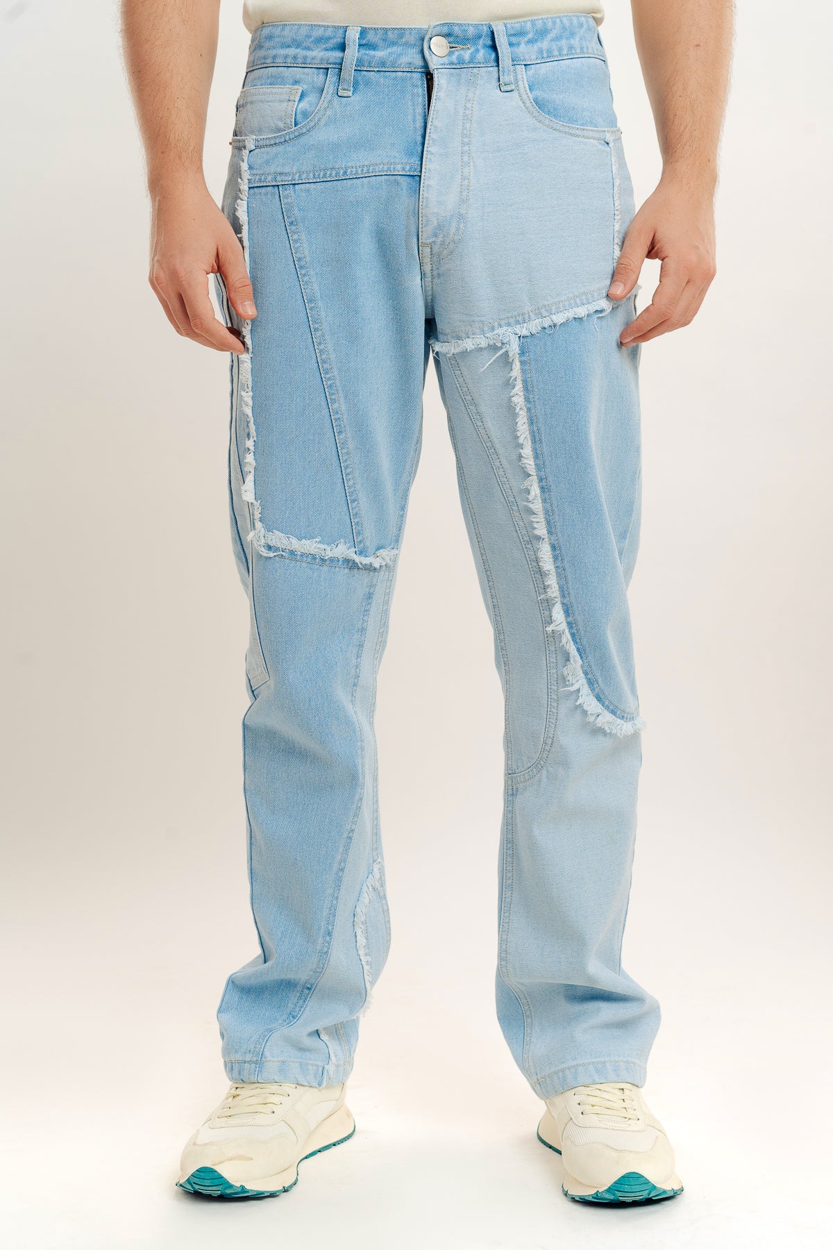 Men's Light Blue Straight Jeans