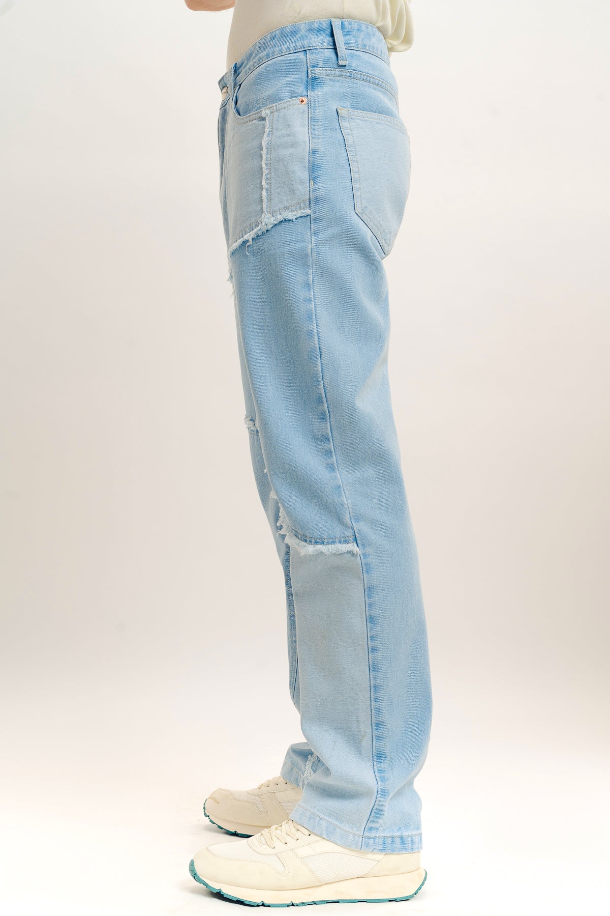 Men's Light Blue Straight Jeans