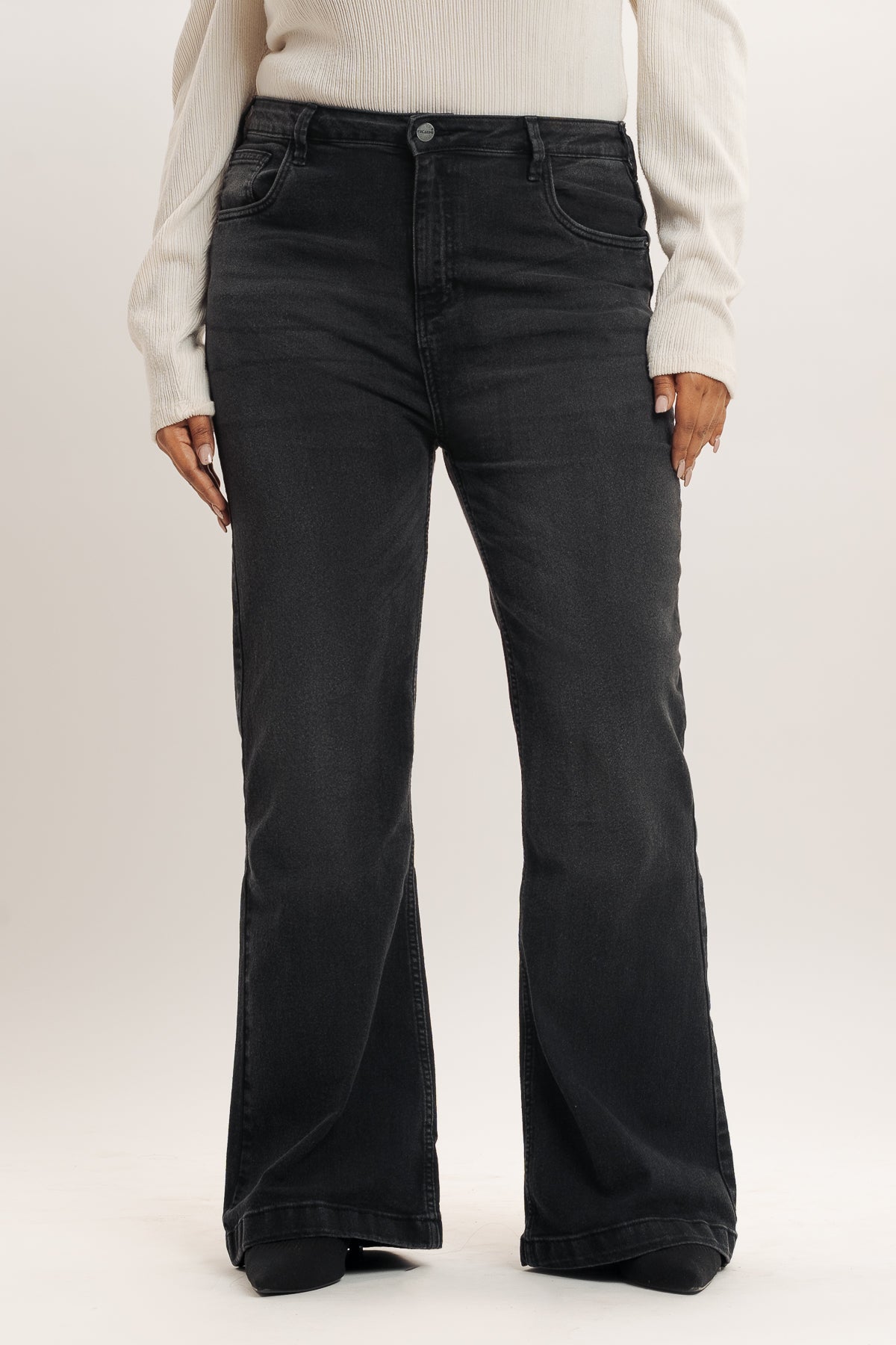 Curve Black Bootcut Jeans