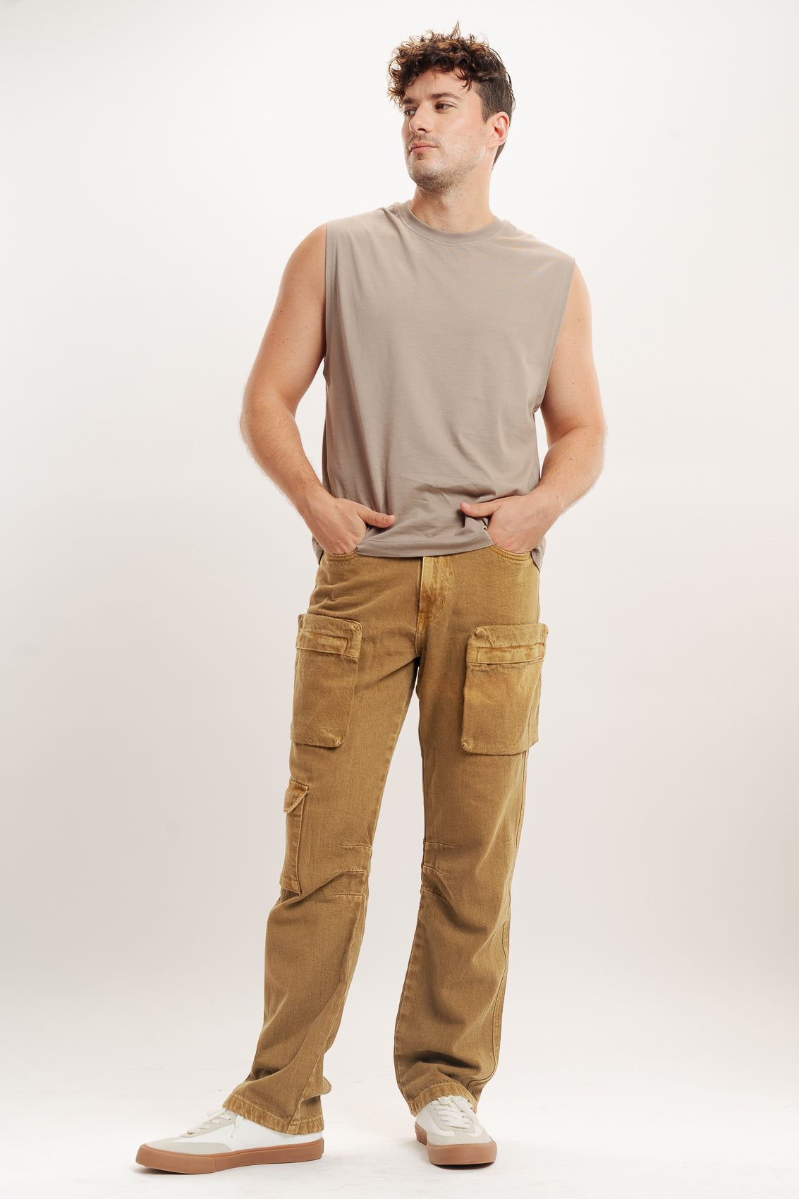 Men's Brown Straight Jeans