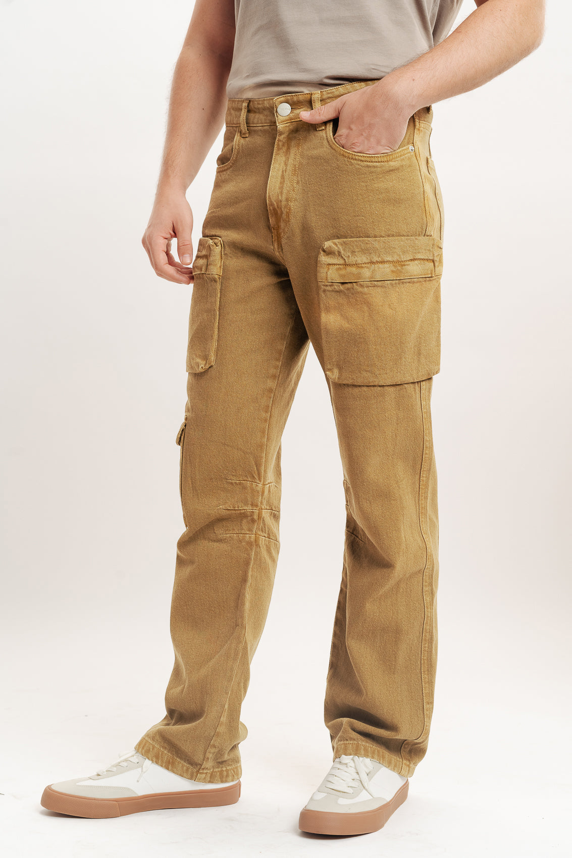 Men's Brown Straight Jeans