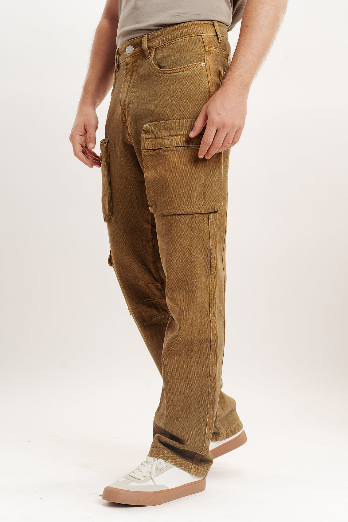 MEN'S BROWN STRAIGHT JEANS