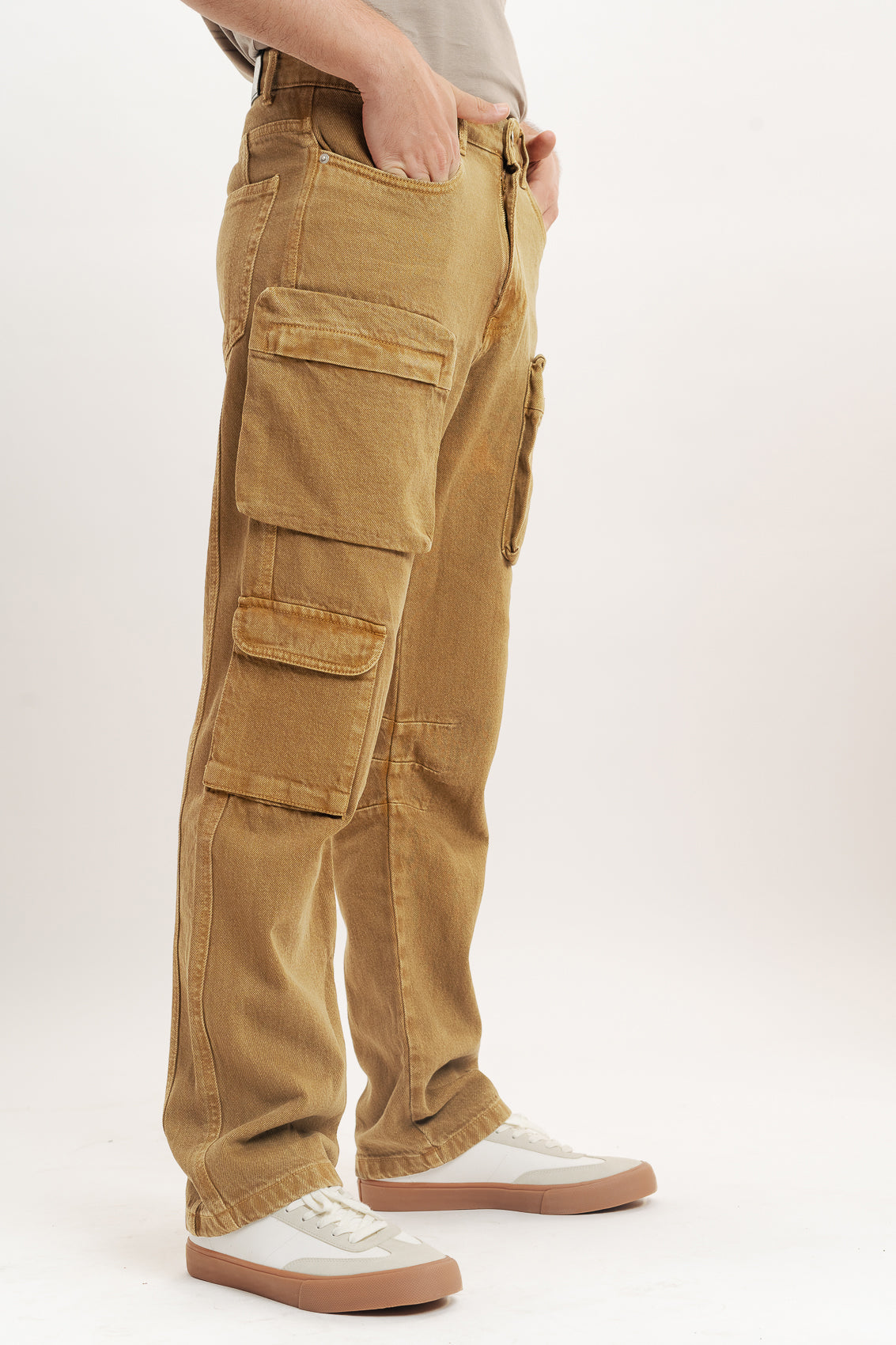 Men's Brown Straight Jeans