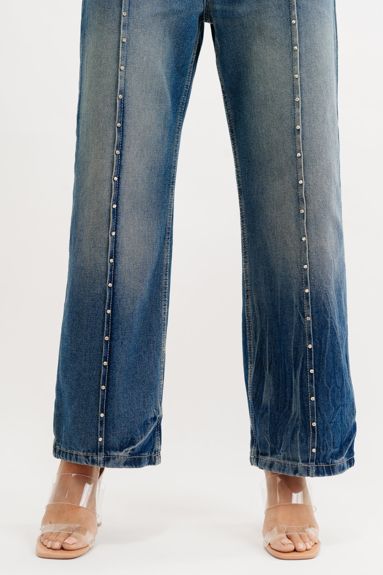EMBELLISHED STRAIGHT INDIE JEANS