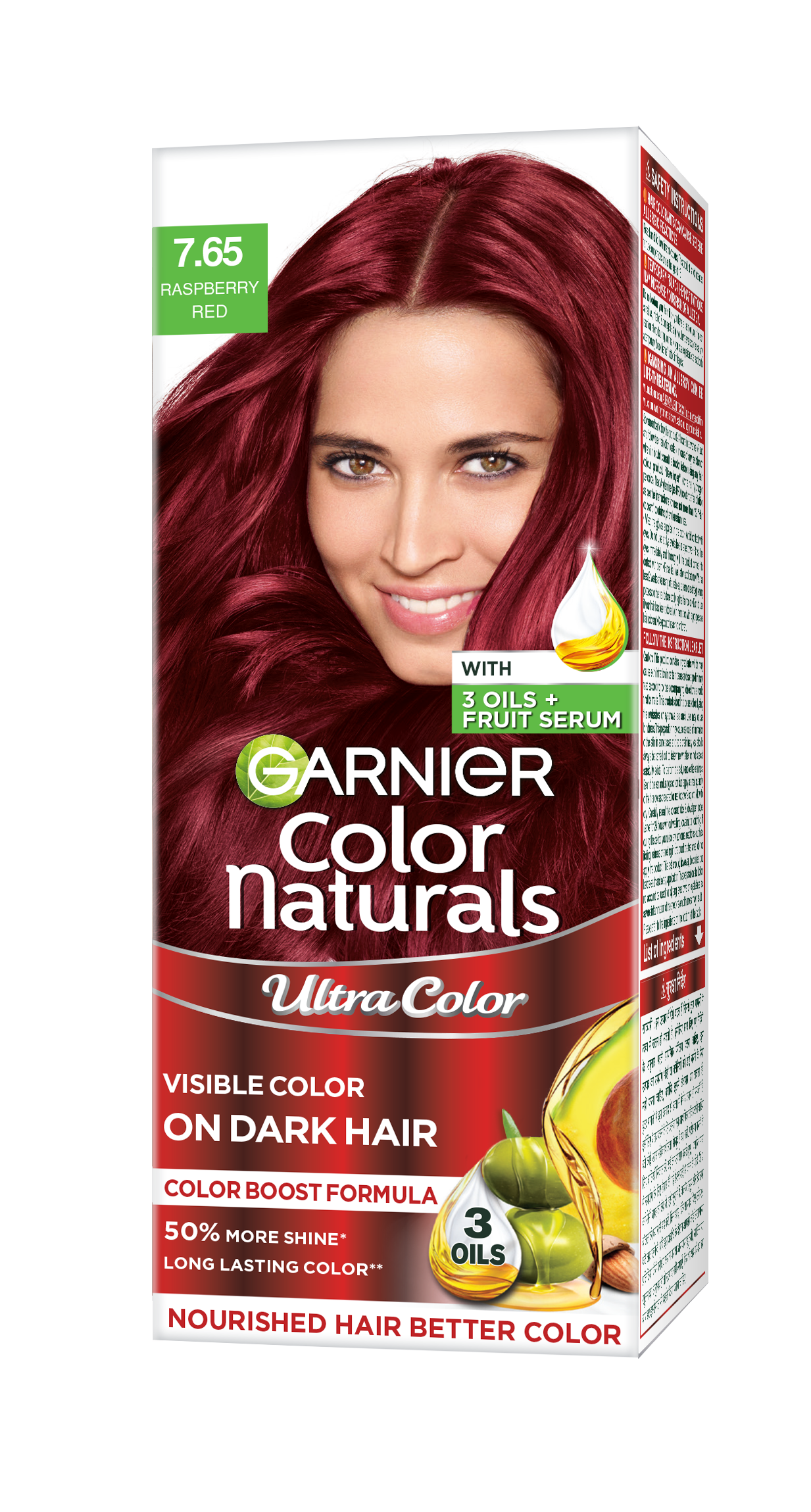 Garnier Raspberry Red Hair Color 7.65 Freebie