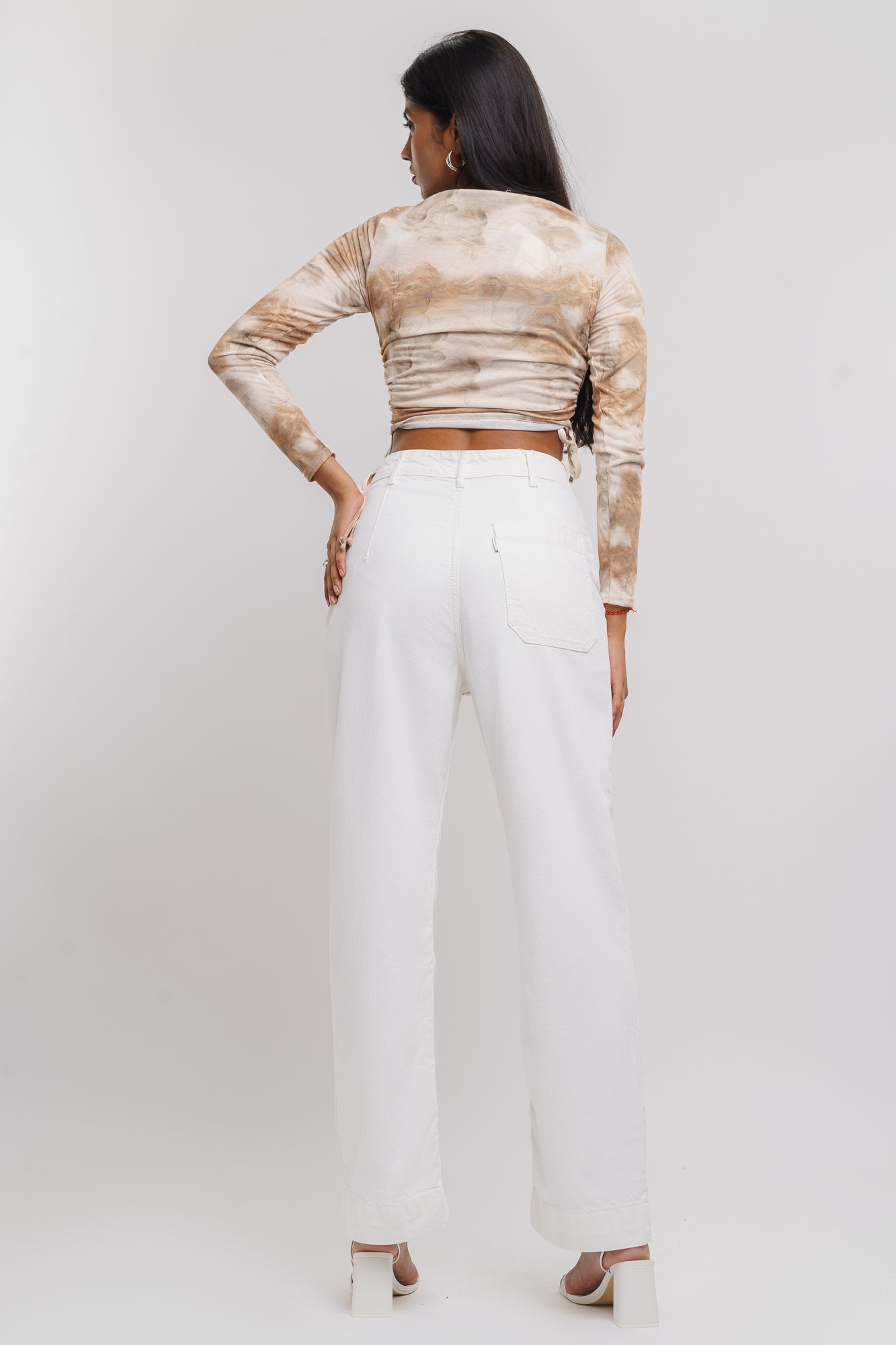Wide trousers - White - Ladies | H&M IN