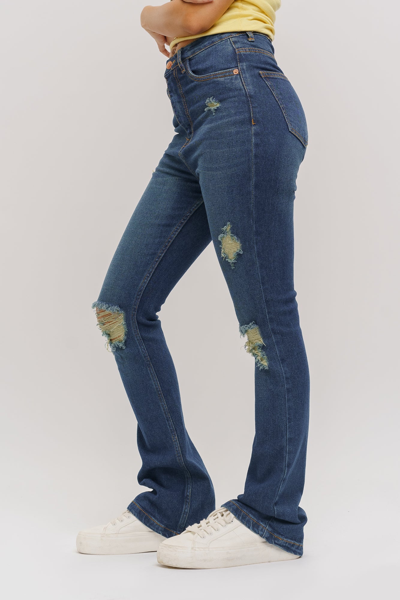 DARK BLUE BAGGY JEANS WITH SIDE POCKETS