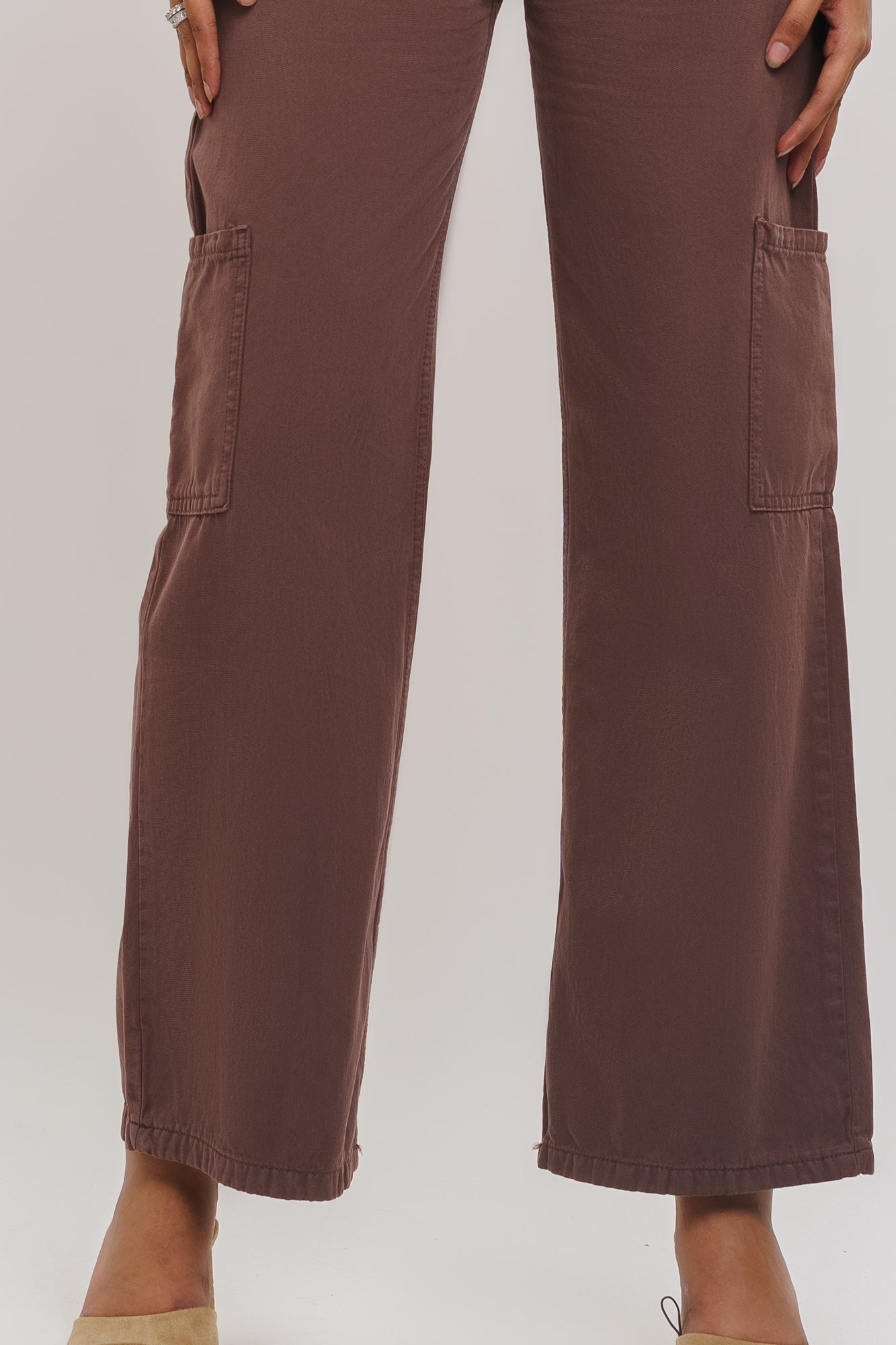 wood brown straight jeans