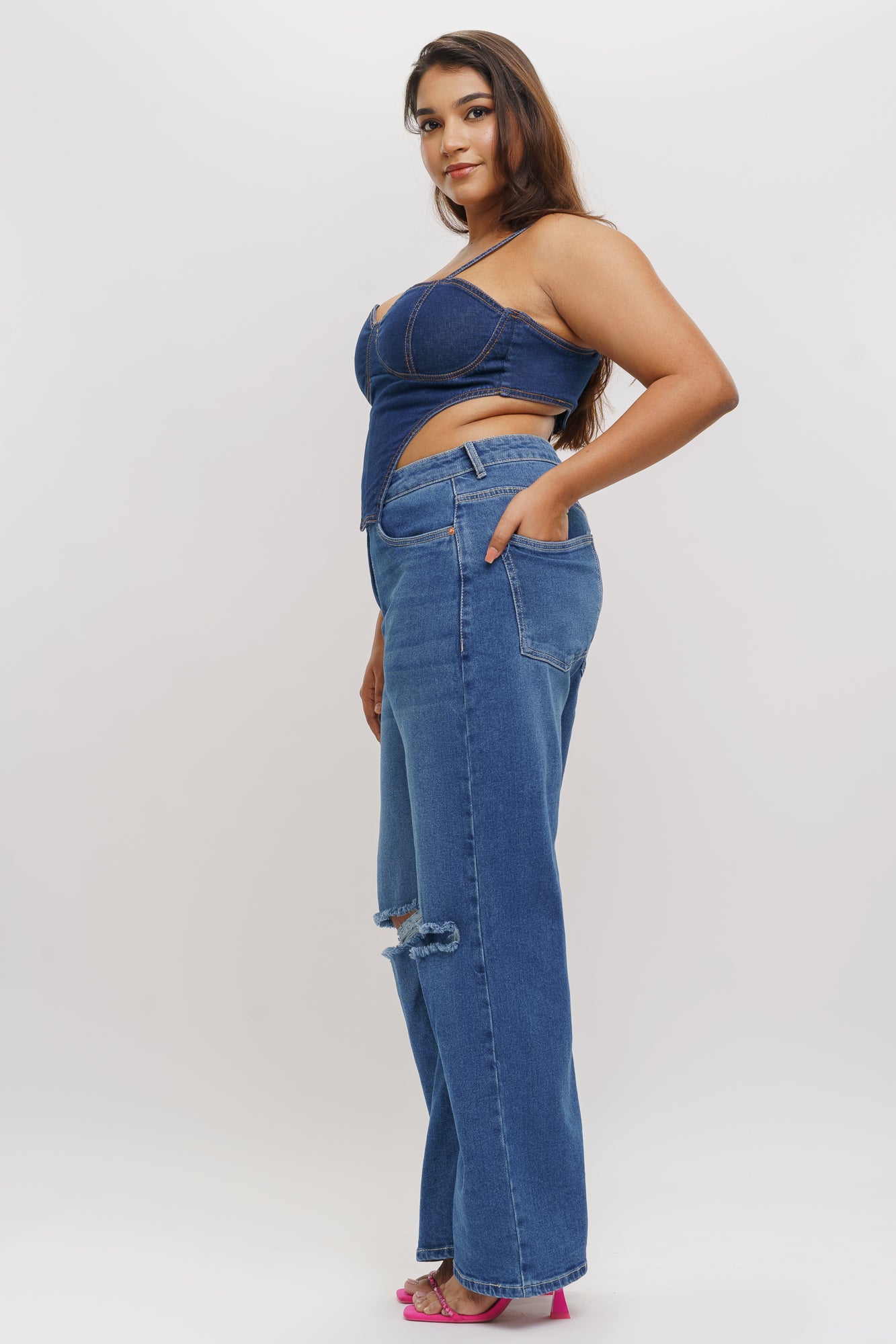 Shoreside- plus size black mom jeans