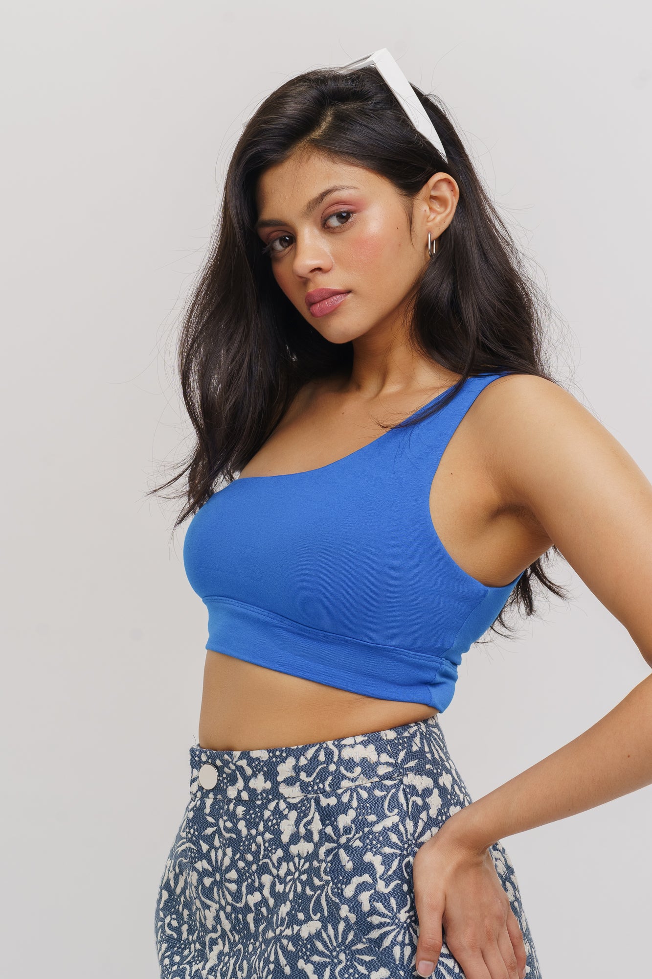 ELECTRIC ONE SHOULDER TOP
