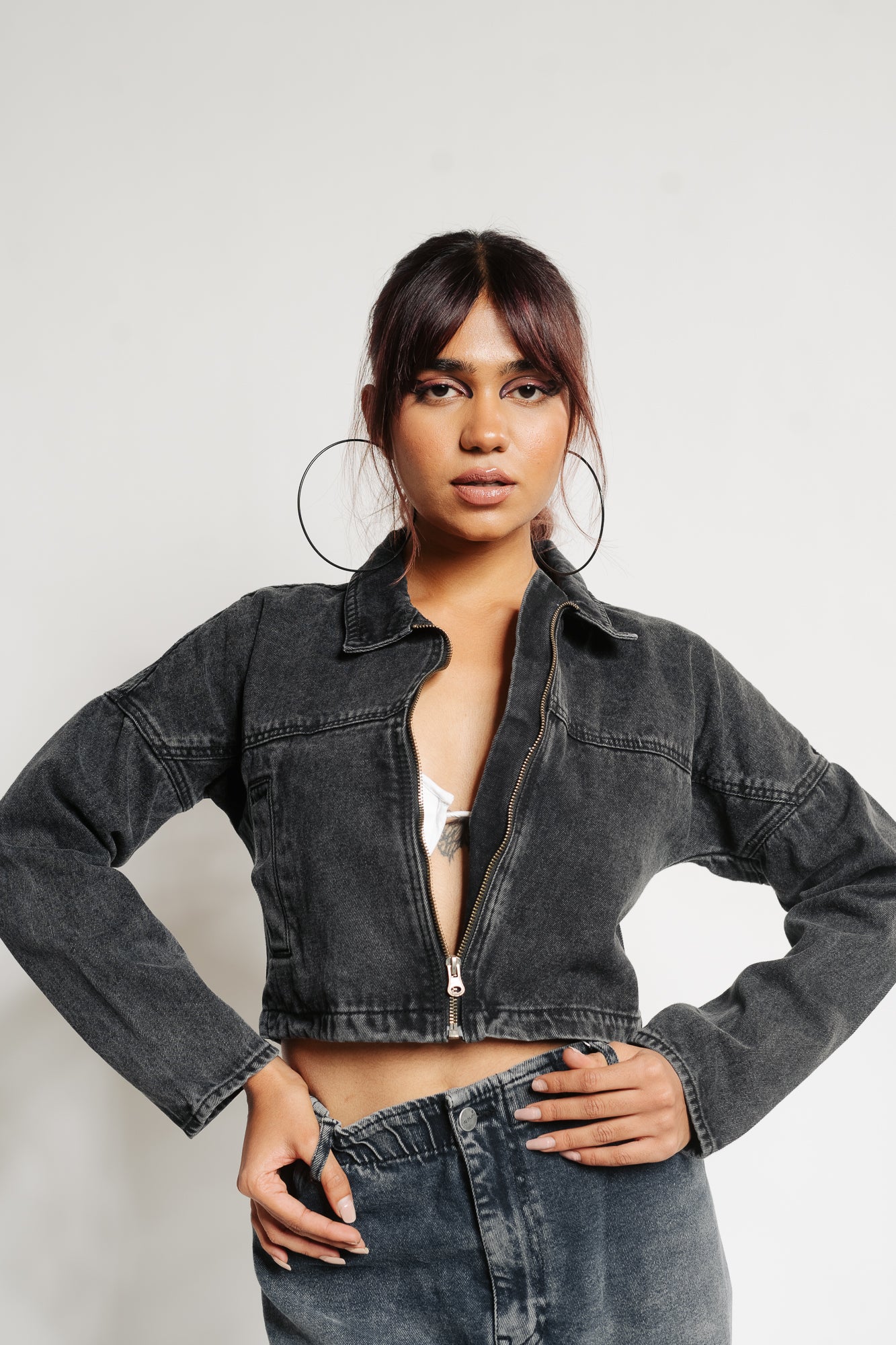 Charcoal Washed Denim Jacket
