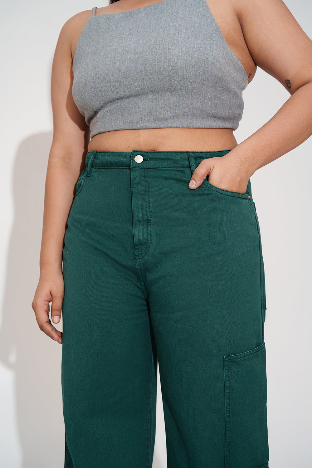 Green Blaze Trail Curve Straight Jeans