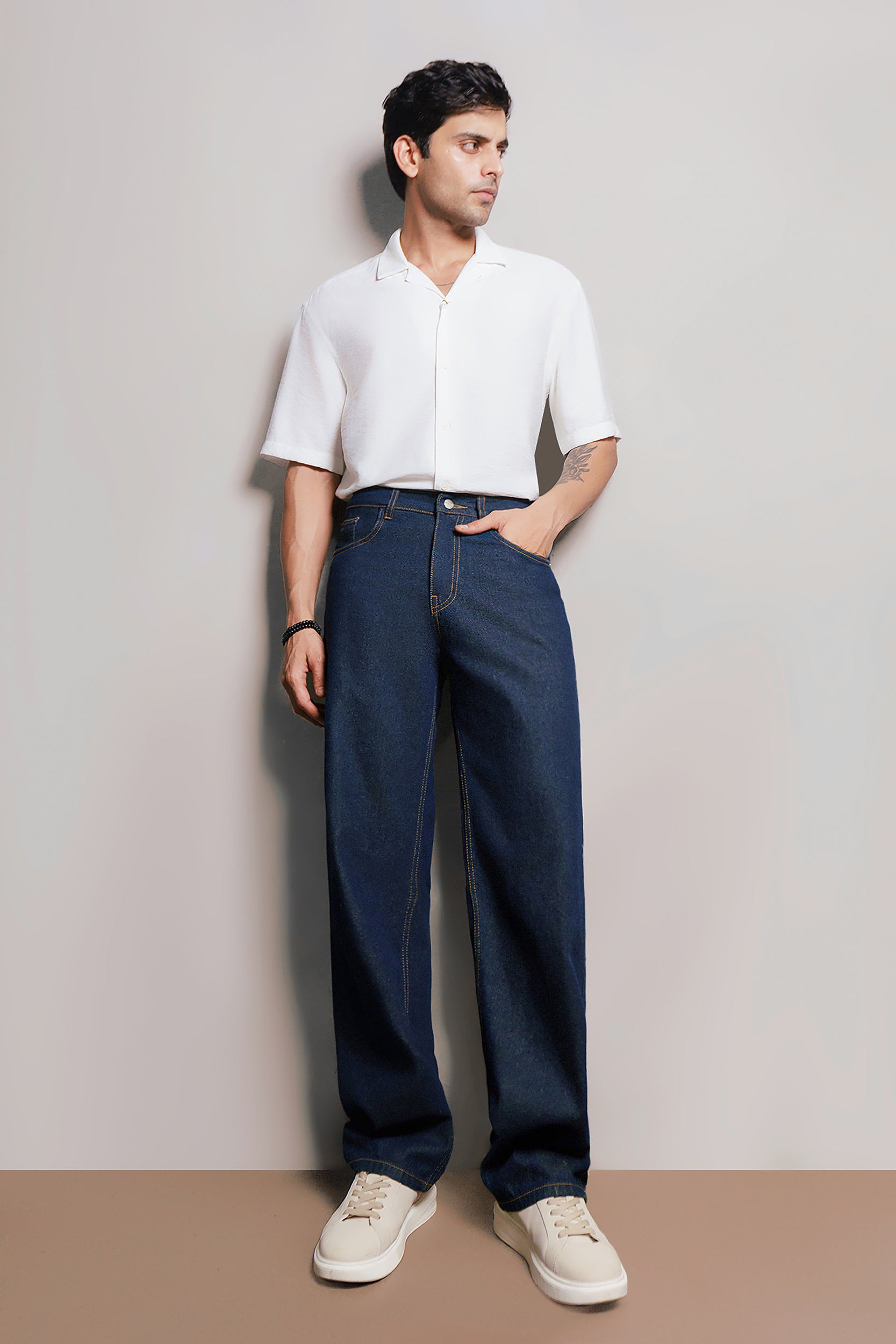 Dark Indigo Men's Baggy Jeans