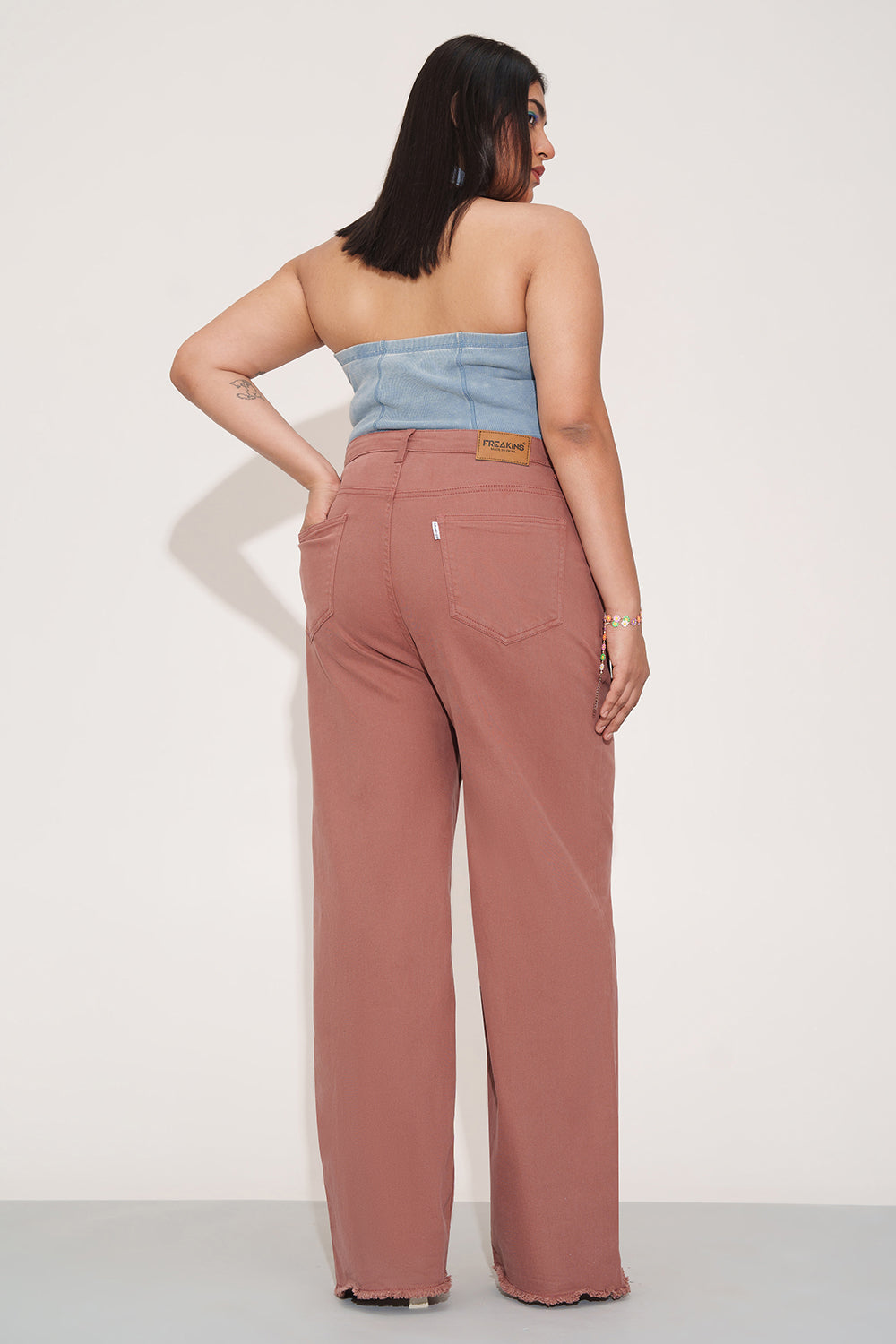 Burnt Blush Curve Straight Fit Jeans