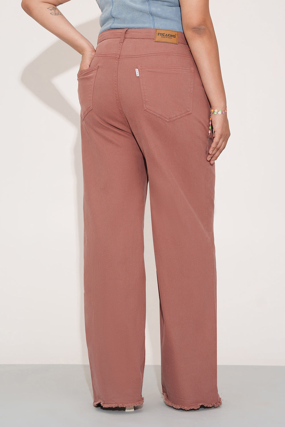 Burnt Blush Curve Straight Fit Jeans