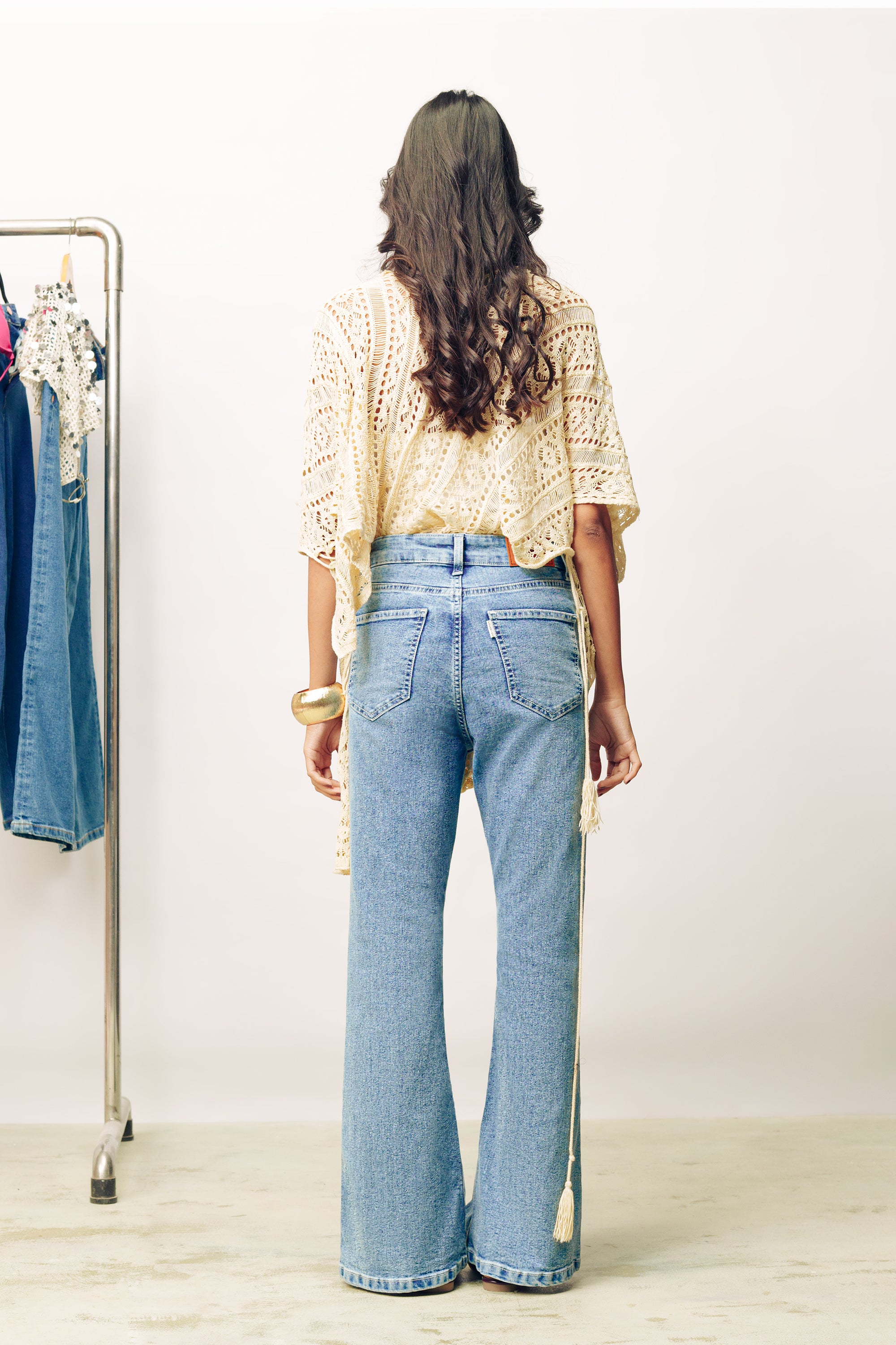 Mist Blue Bootcut Jeans