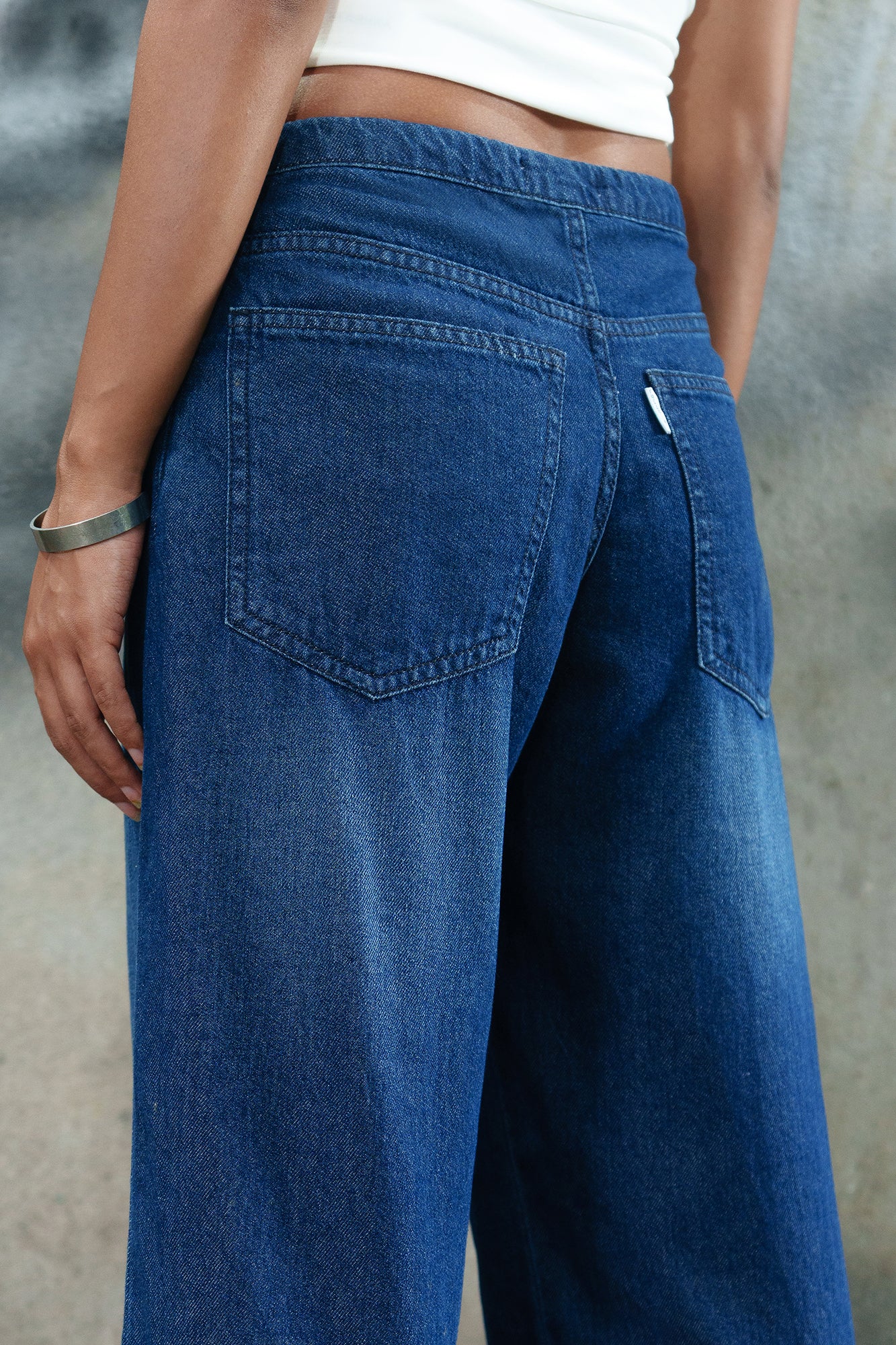 Indigo Tie Up Women's Straight Jeans