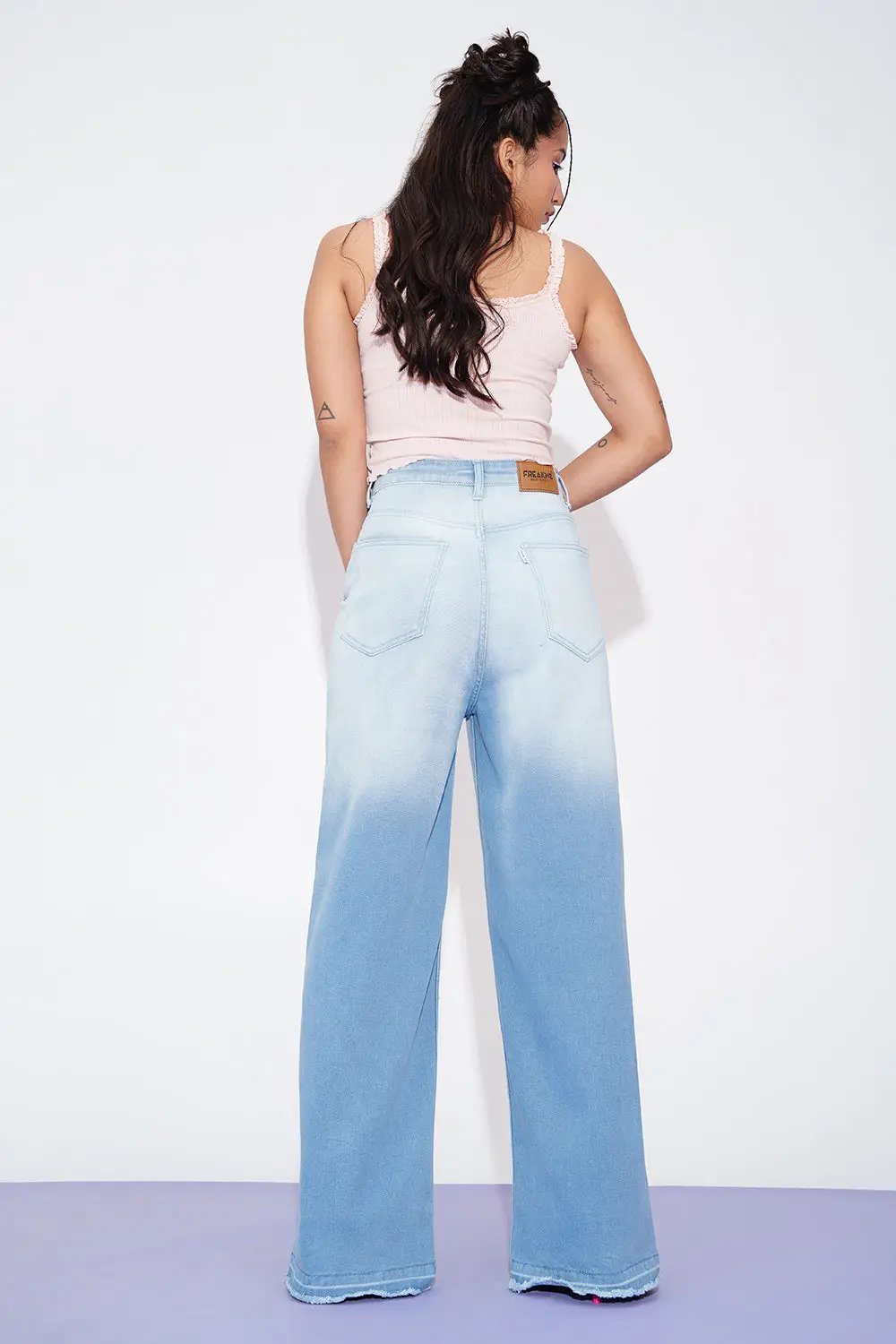 Oceanic Ombre Wide Leg Jeans