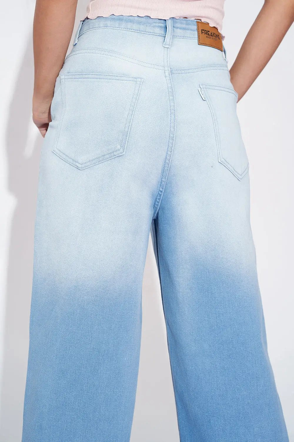 Oceanic Ombre Wide Leg Jeans