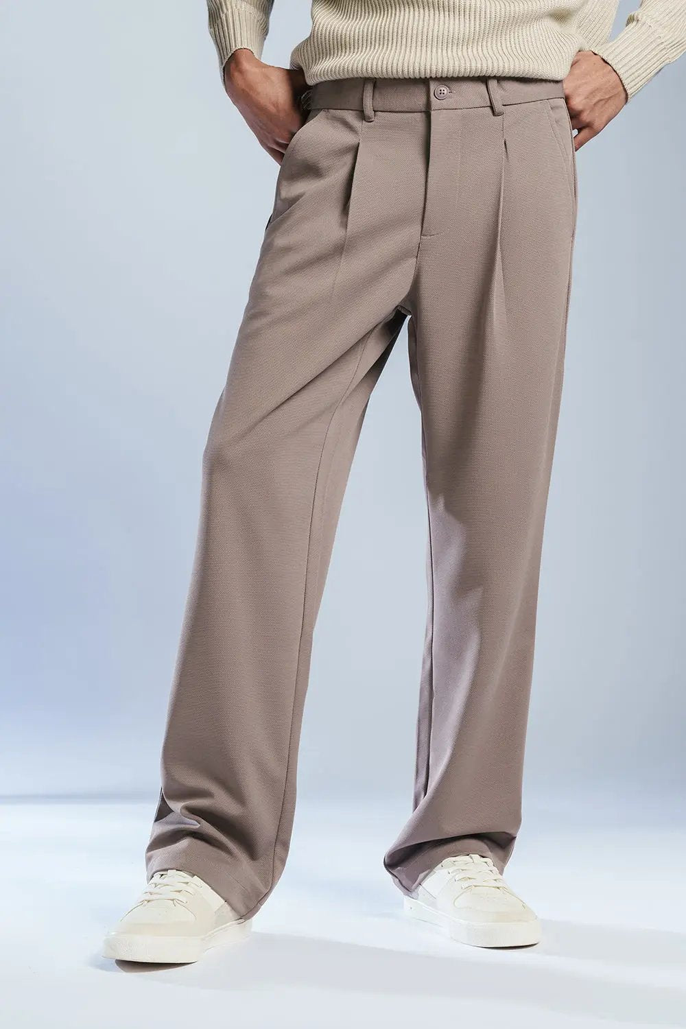 Drifter Taupe Men's Textured Korean Pants