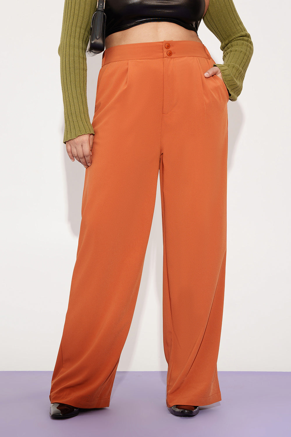 Tangerine Curve Straight Fit Korean Pants