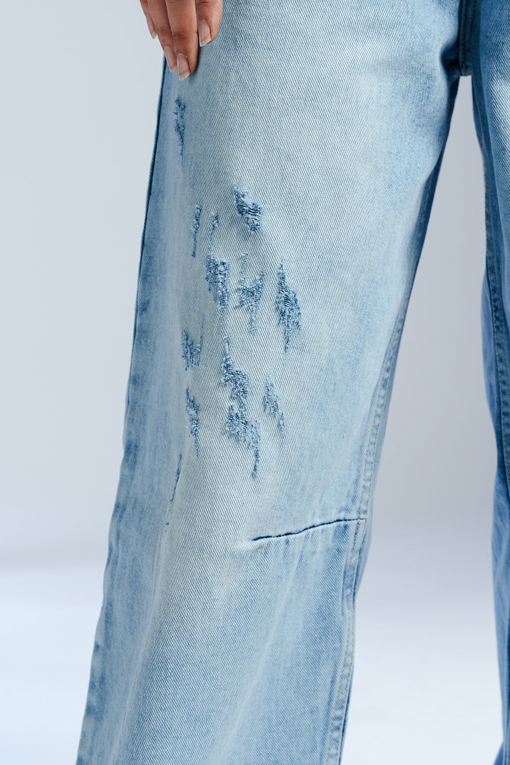 Dewdrop Blue Balloon Fit Jeans