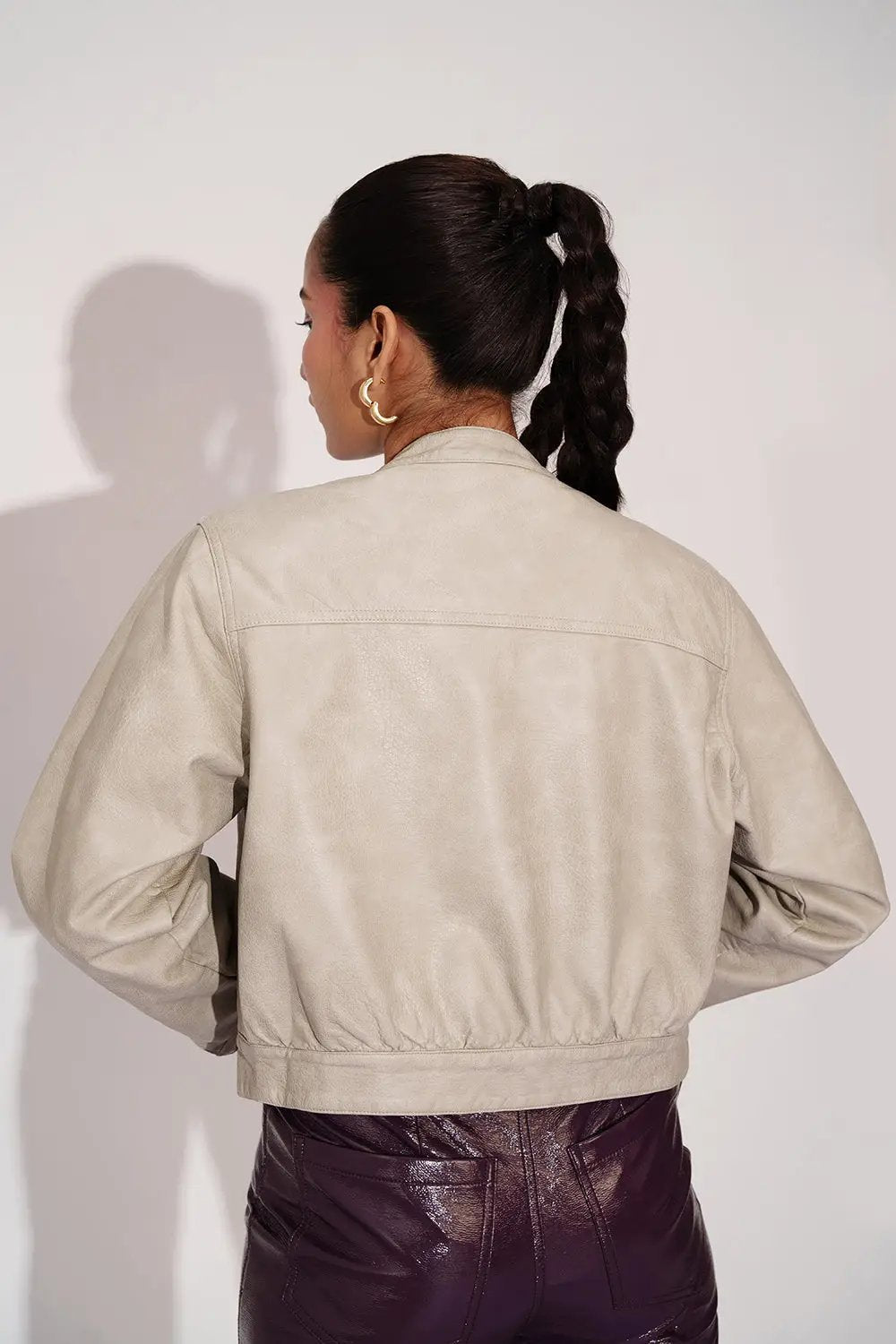 Beige Bliss Women's Biker Jacket