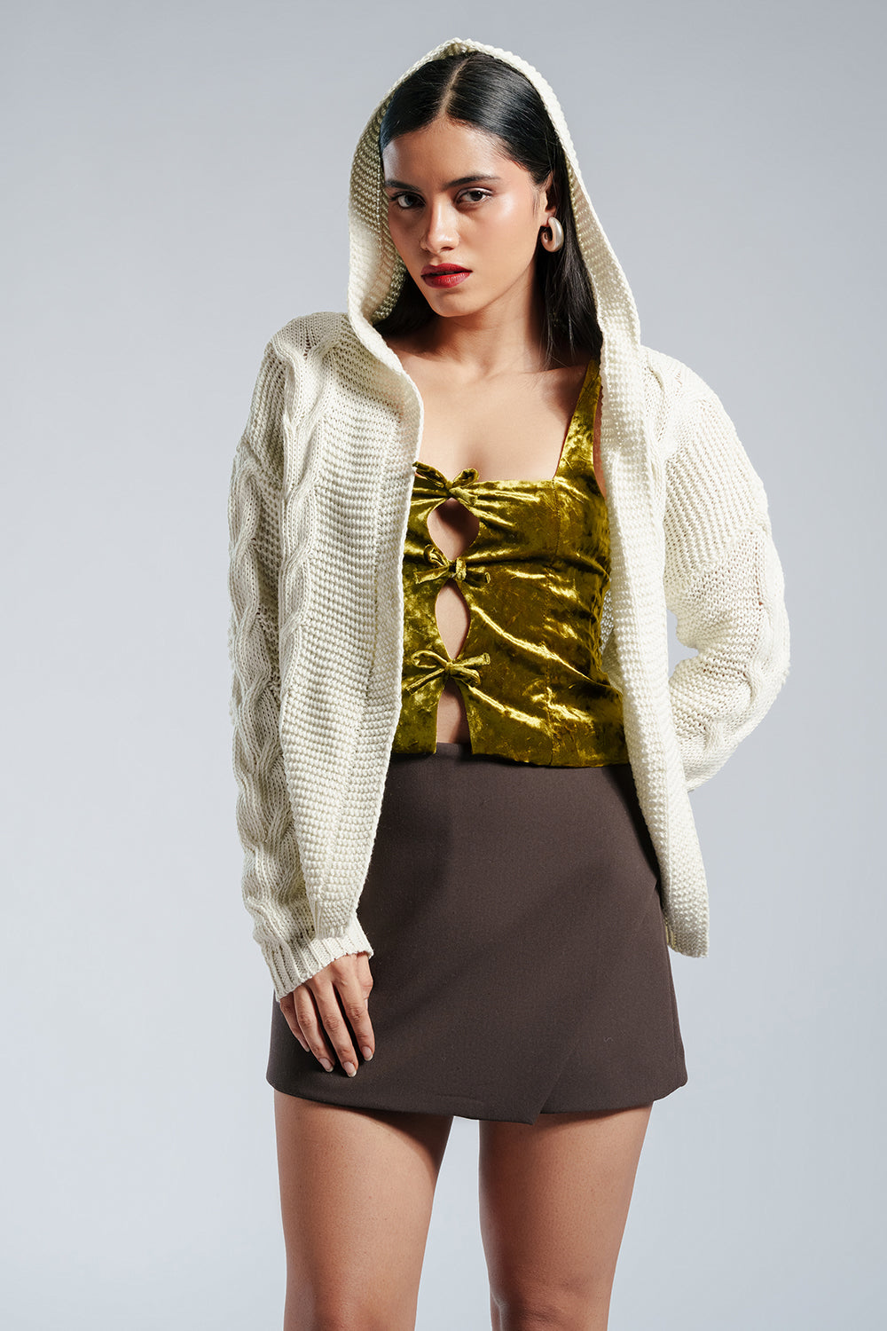 Snow Kissed White Knit Cardigan