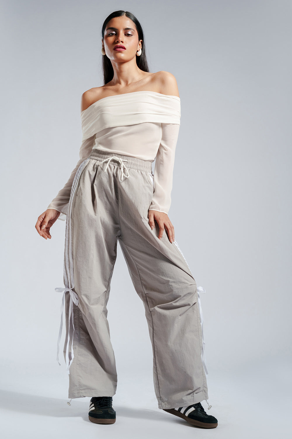 Steel Street Grey Parachute Pants