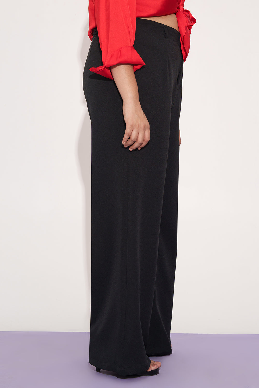 Dark Siren Curve Wide Leg Adjustable Korean Pants