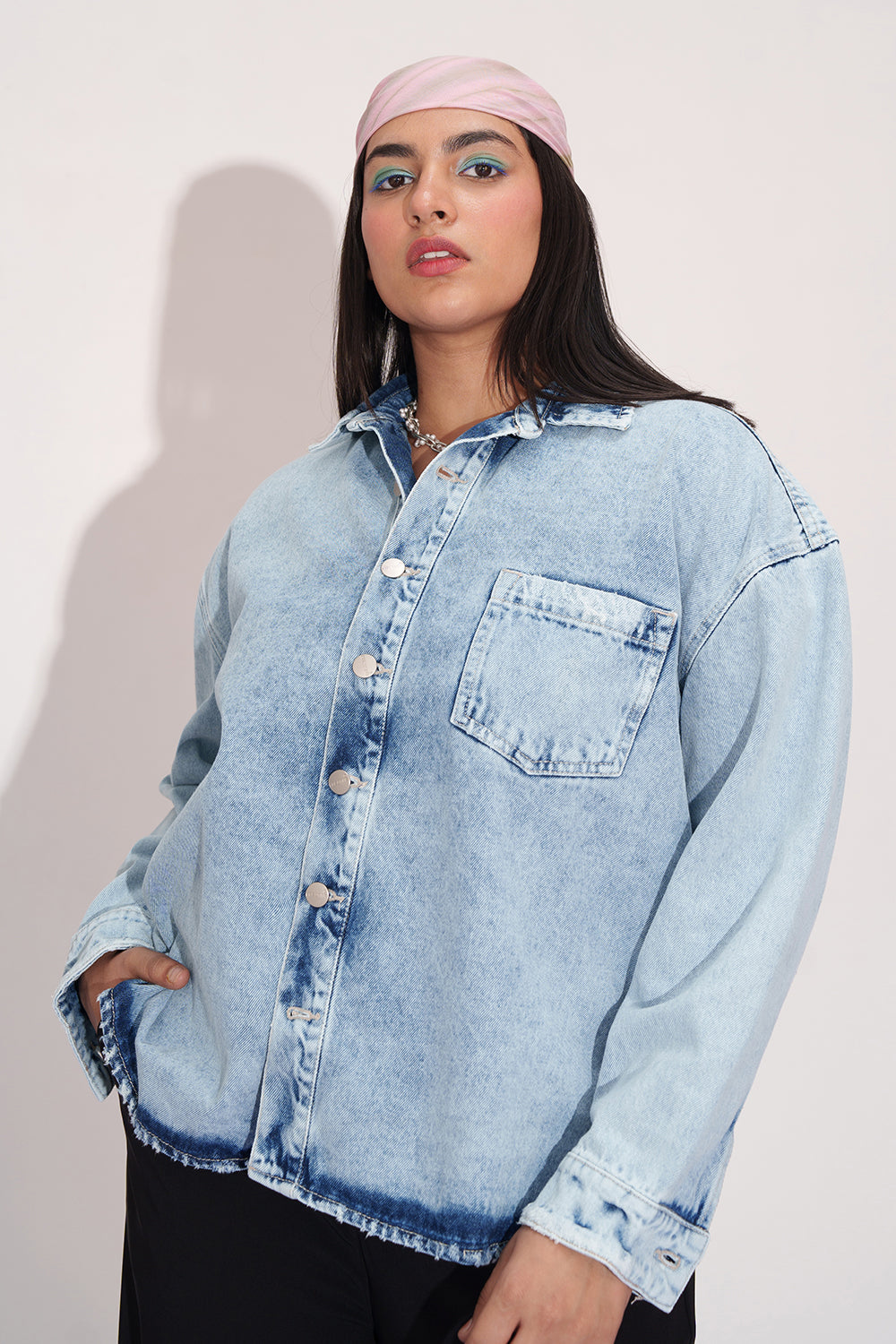 Old-School Denim Vintage Shacket