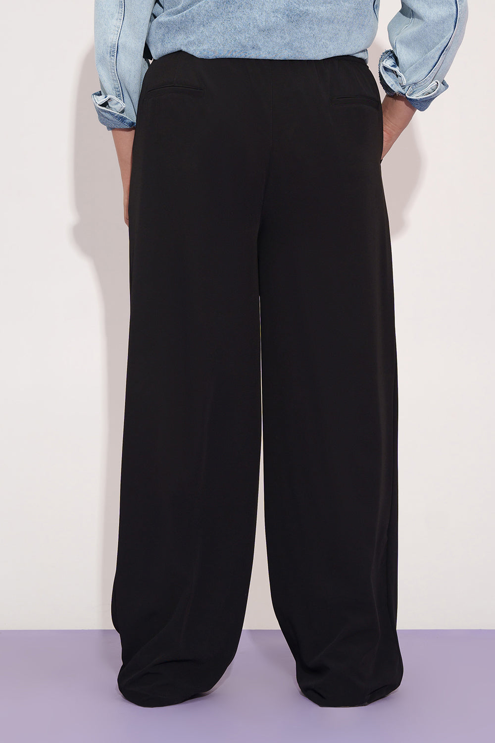 Luna Night Curve Straight Fit Korean Pants