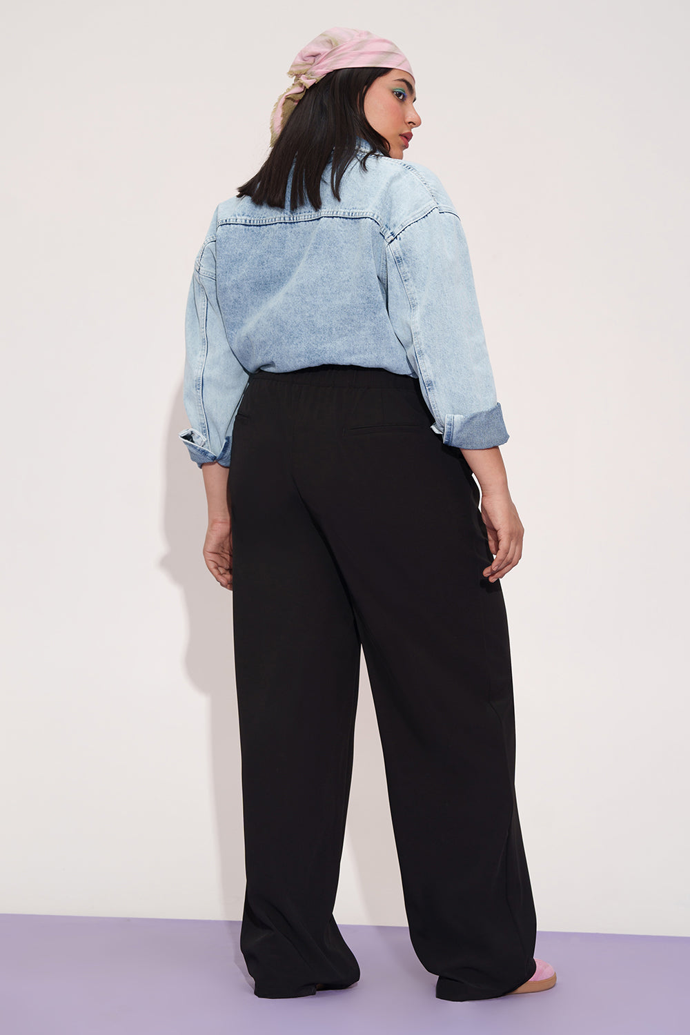 Luna Night Curve Straight Fit Korean Pants