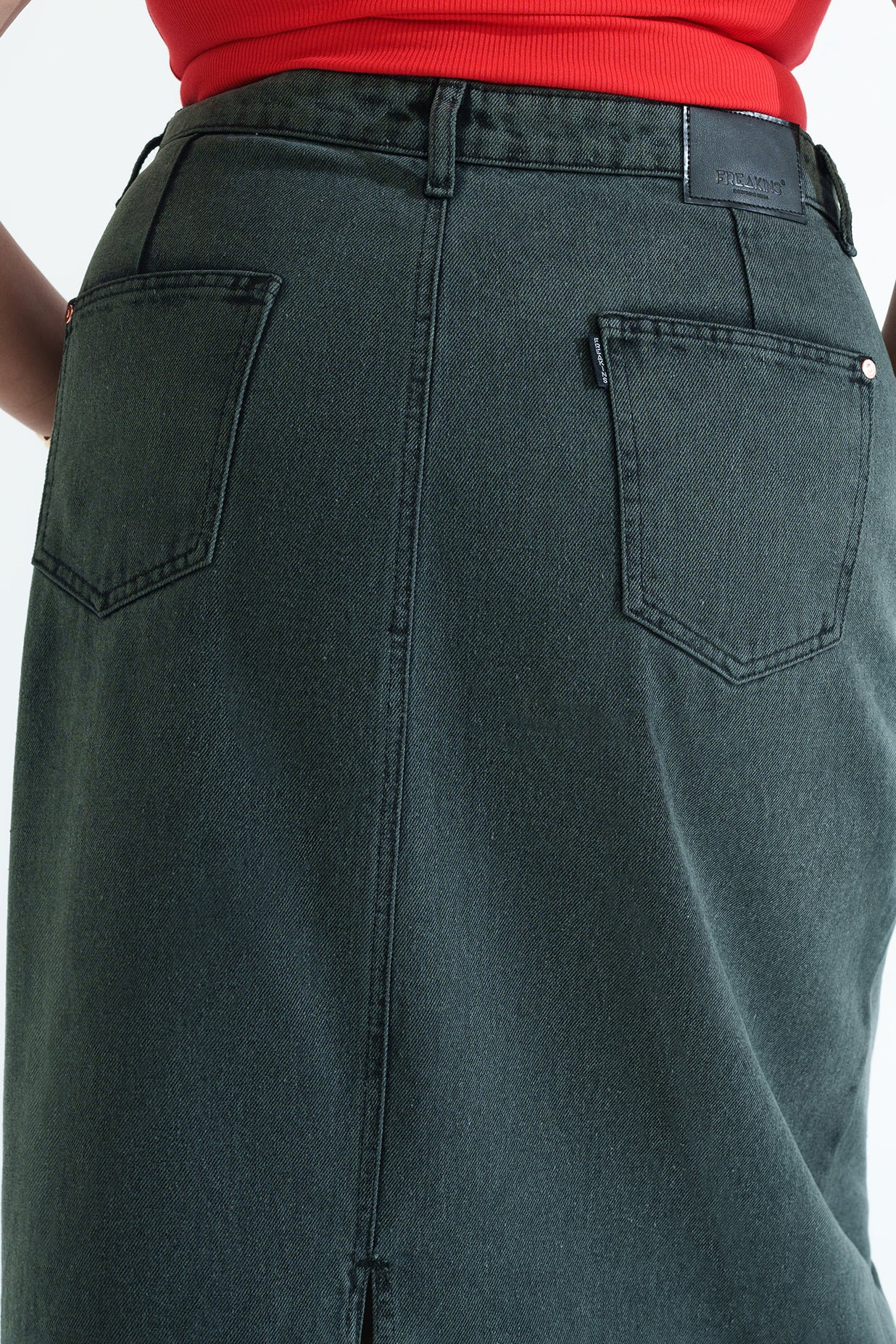 Dark Ivy Curve Long Straight Skirt
