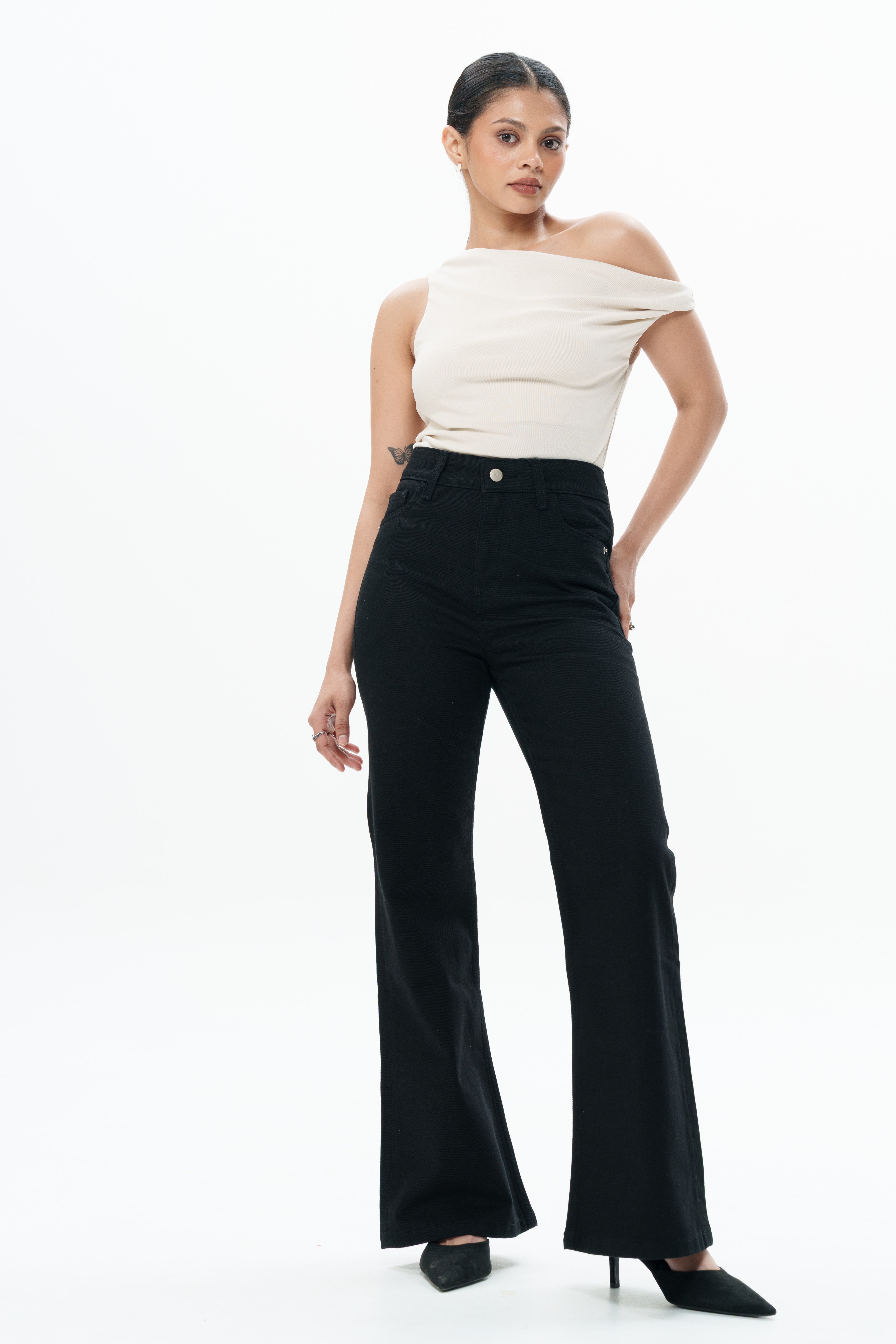 Dark Matter Black Bootcut Jeans