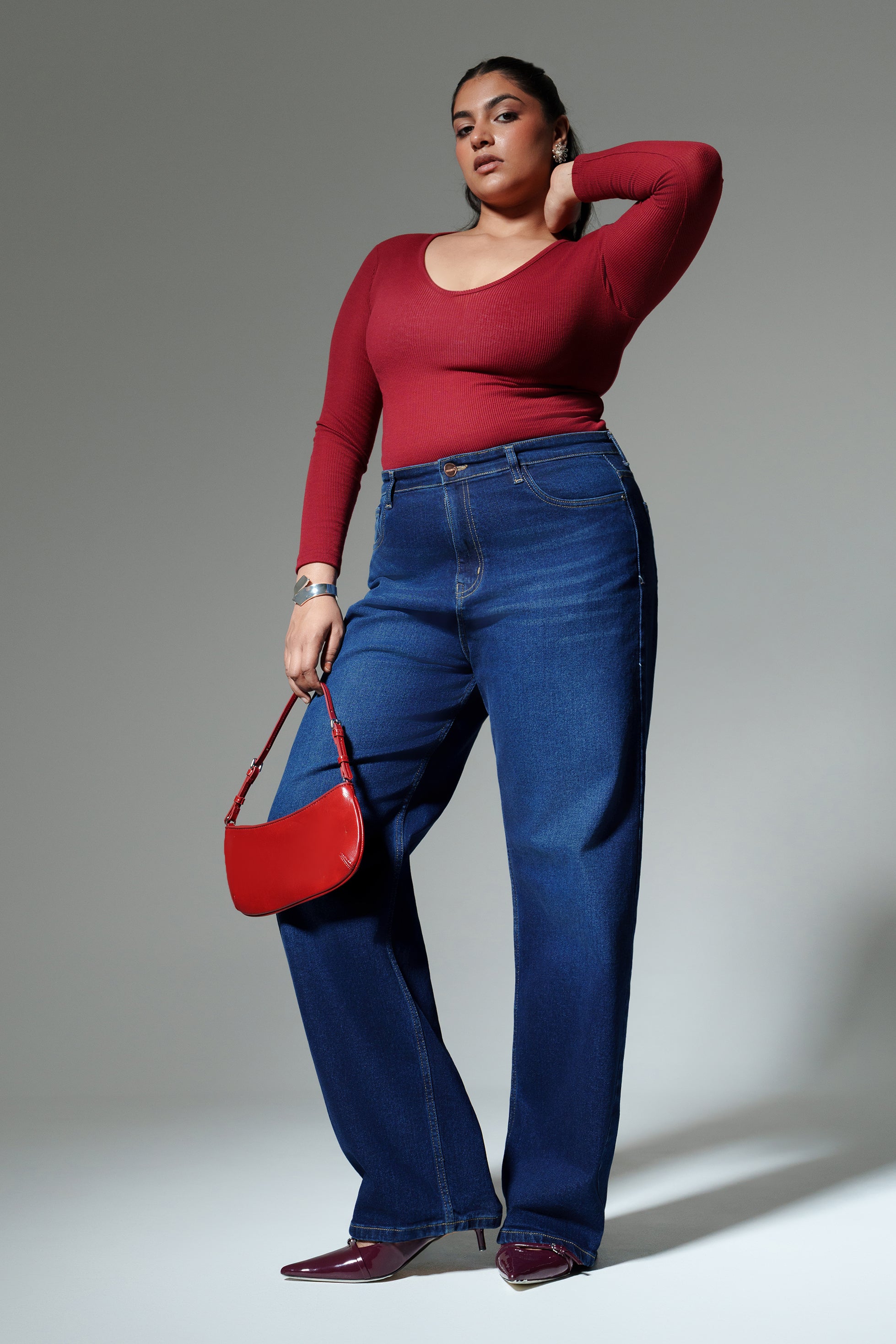 Curve Lunar Blue Straight Jeans